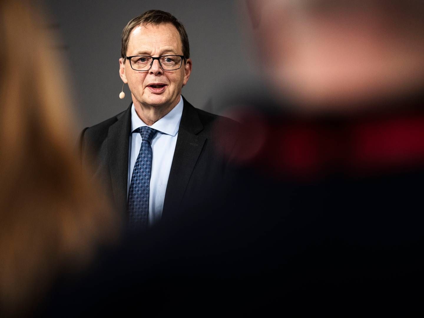 Christian Kettel Thomsen havde indfundet sig på scenen til Finans Danmarks årsmøde. Billedet her er fra et pressemøde i Danmarks Nationalbank i sidste uge. | Foto: Thomas Traasdahl