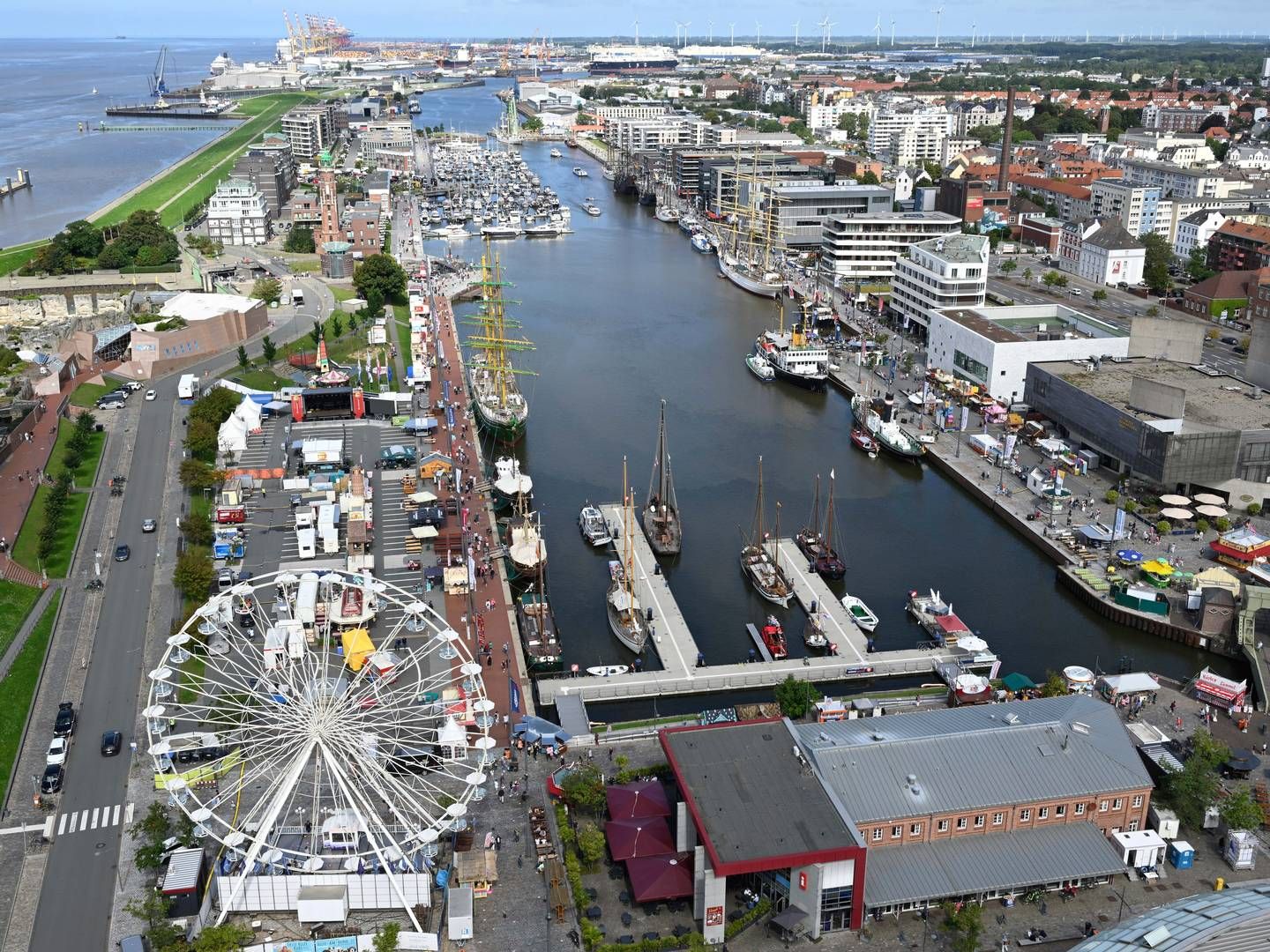 Havnen i Bremerhaven, som er en nøglehavn for udbygningen af tysk havvind. | Foto: Karsten Klama/AP/Ritzau Scanpix