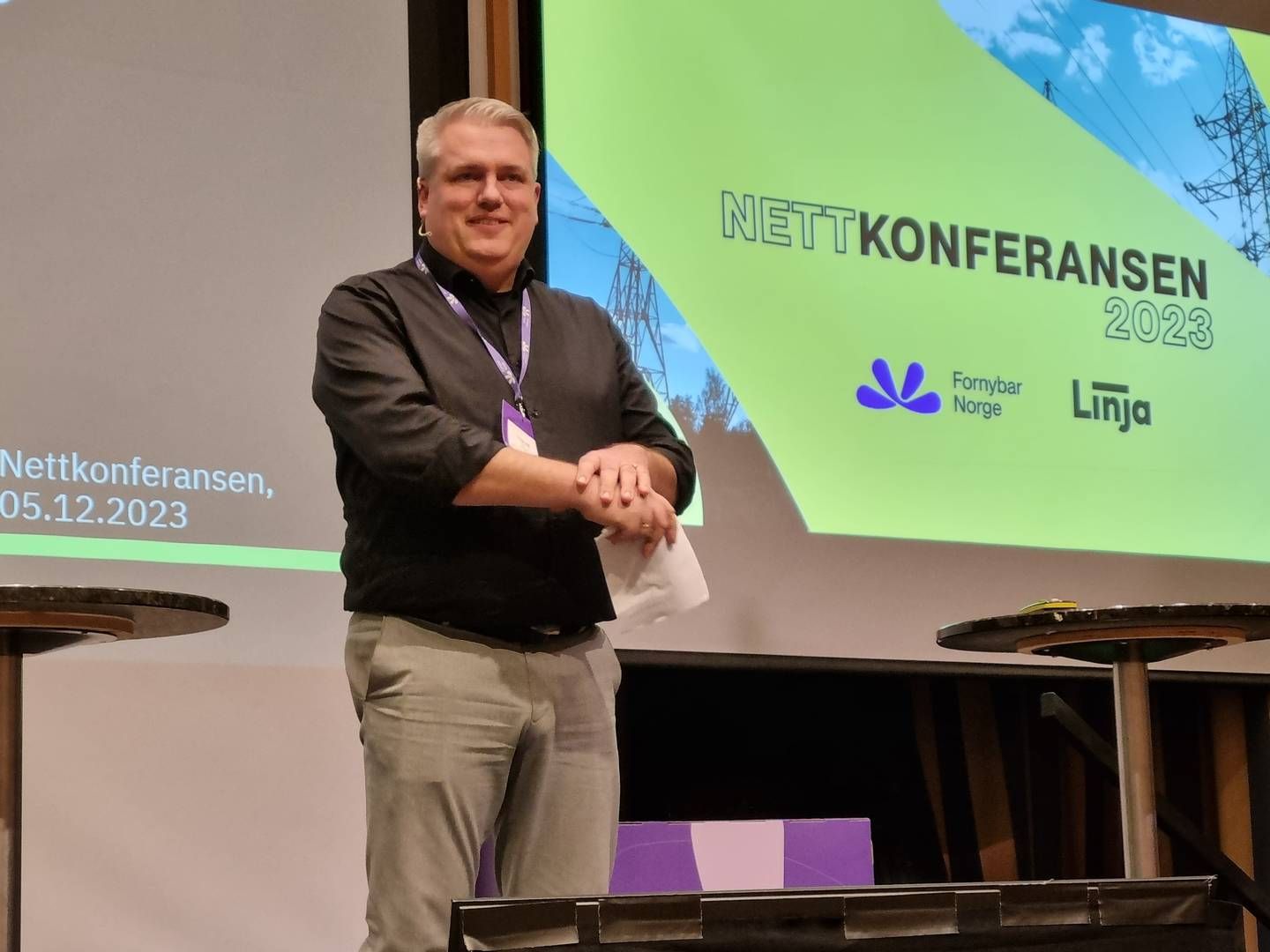 SKUFFET: Atle Isaksen, viseadministrerande direktør i nettselskapet Linja hadde foreventet endringer i rammevilkårene for nettselskap som gjør det lettere å investere i mer nett. | Foto: Linda Sandvik