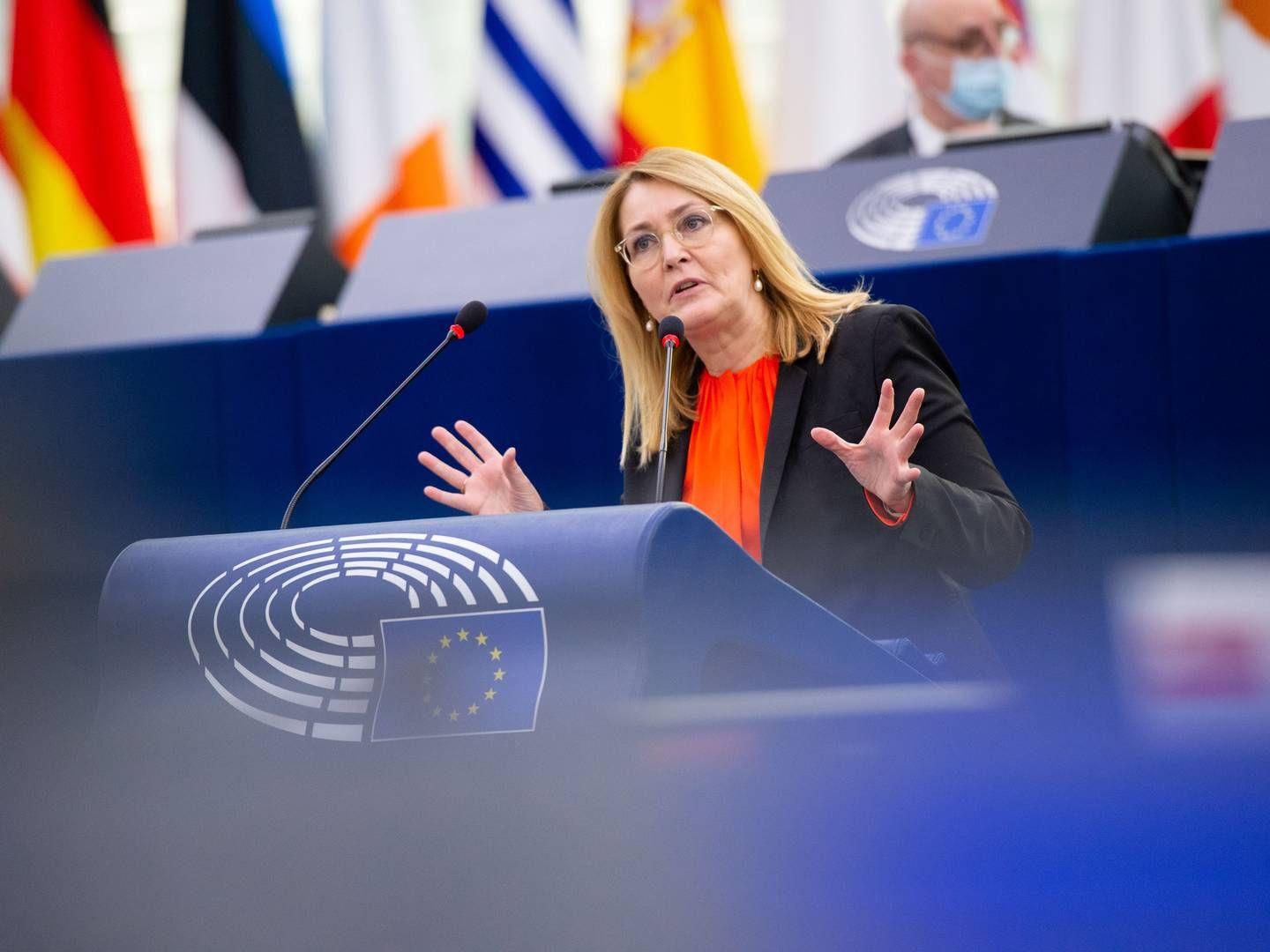 Arkivfoto. Christel Schaldemose (S) ved en tidligere debat forud for afstemningen i Europa-Parlamentet om EU's Digital Markets Act | Foto: European Parliament