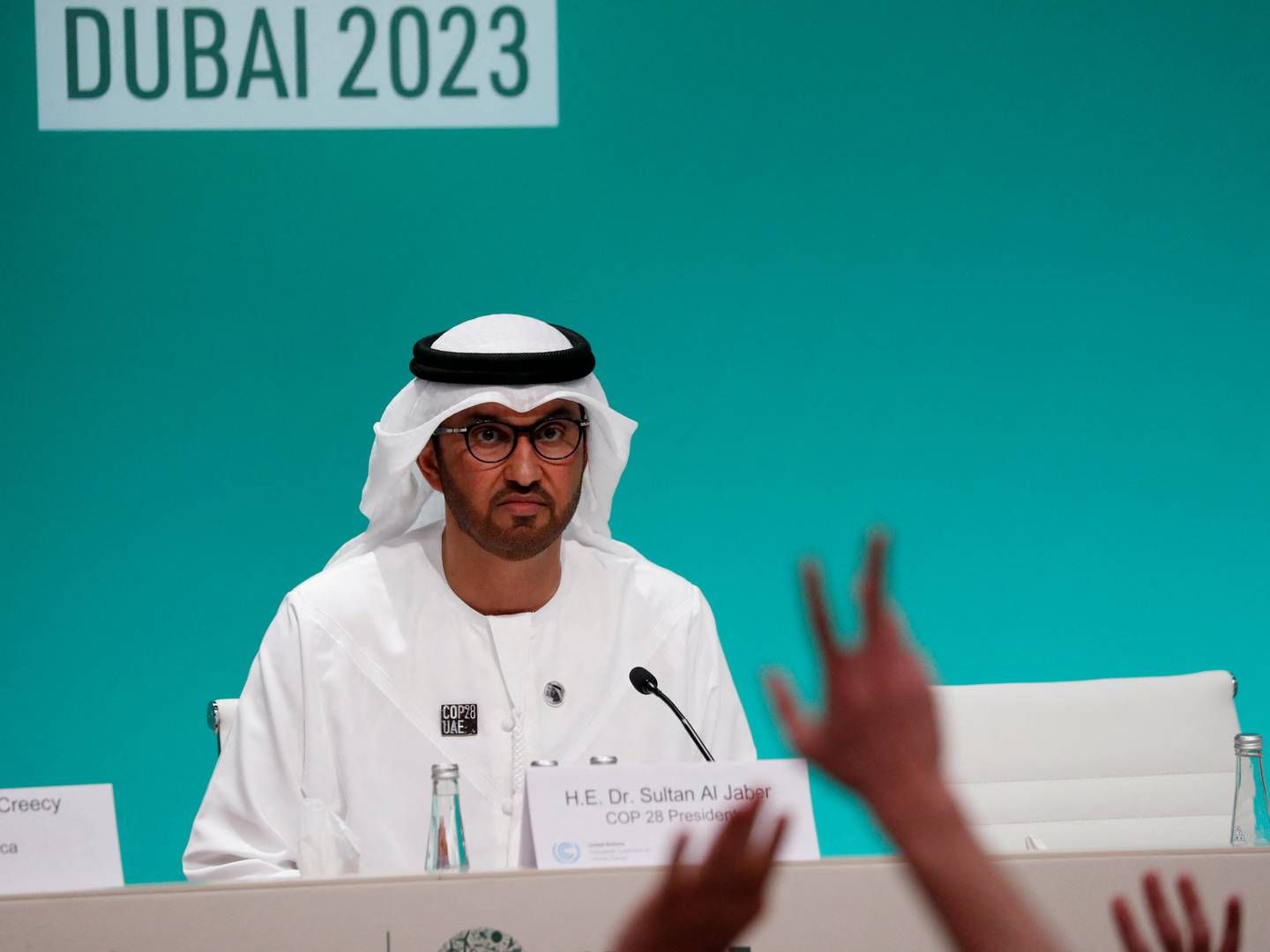 ”Jeg har en fornemmelse af, at det er muligt, at noget hidtil uset kan ske her på COP28,” siger Sultan Al Jaber, formanden for COP28. | Foto: Thomas Mukoya