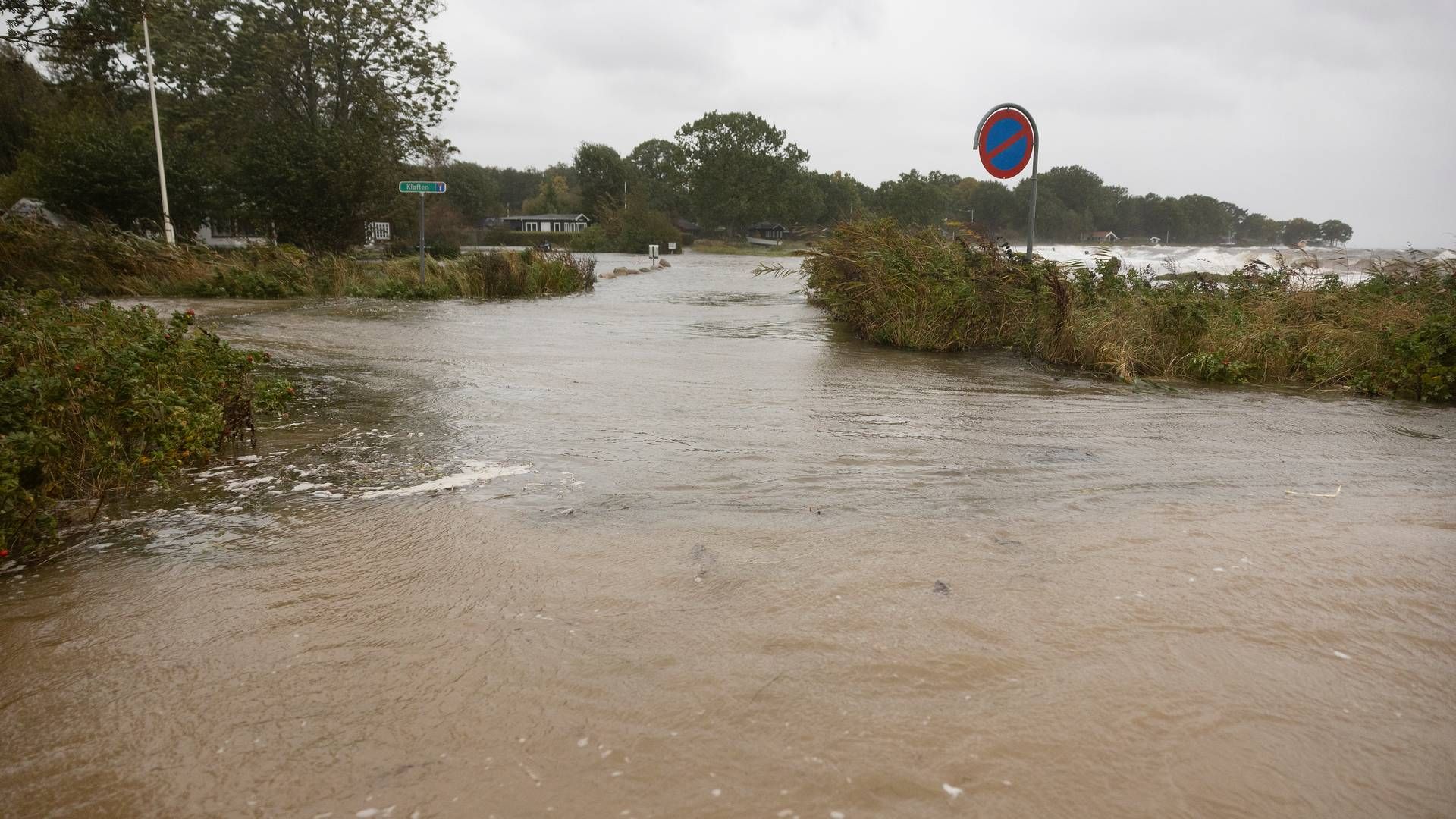 Store dele af særligt det sydlige Danmark blev ramt af stormflod 20.-21. oktober. | Foto: Thomas Borberg/Ritzau Scanpix