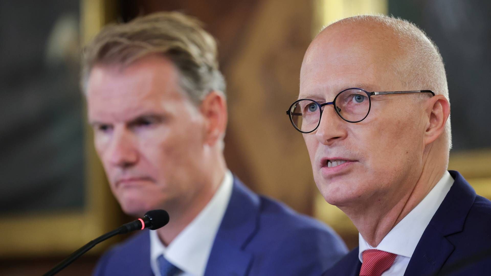 The agreement was presented at a press conference in September, where MSC's CEO, Søren Toft, participated together with the mayor of Hamburg, Peter Tschentscher. | Photo: Christian Charisius/AP/Ritzau Scanpix
