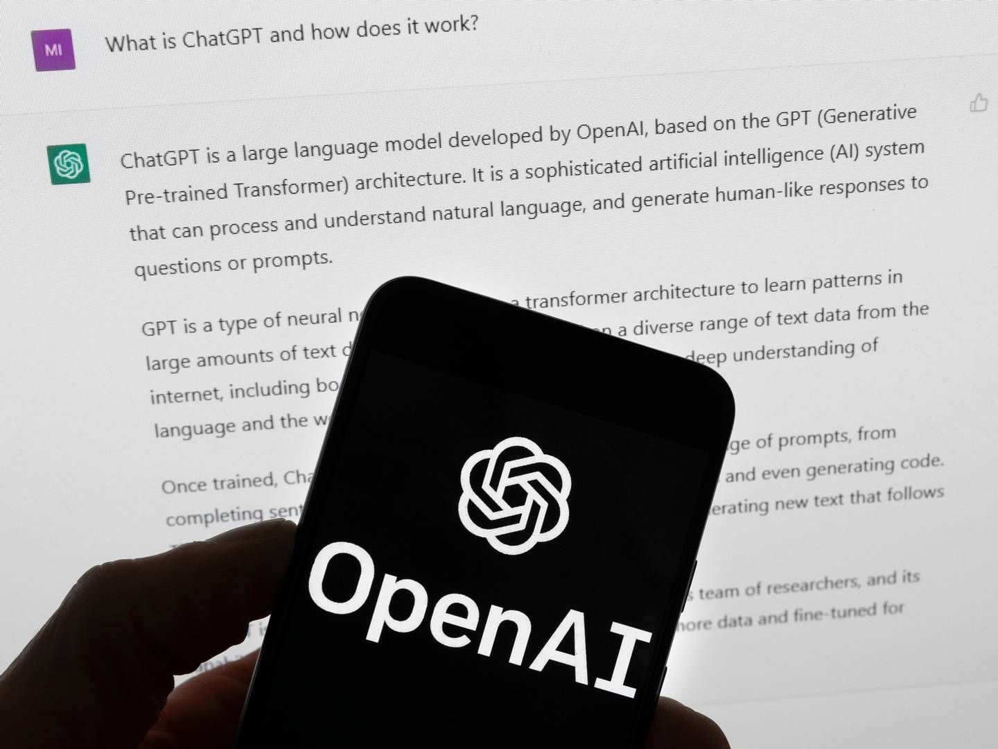 OpenAI, der står bag ChatGPT, har lavet en aftale med mediekoncernen Axel Springer, der giver OpenAI's AI-modeller løbende adgang til Axel Springer-mediernes indhold. | Foto: Michael Dwyer/AP/Ritzau Scanpix