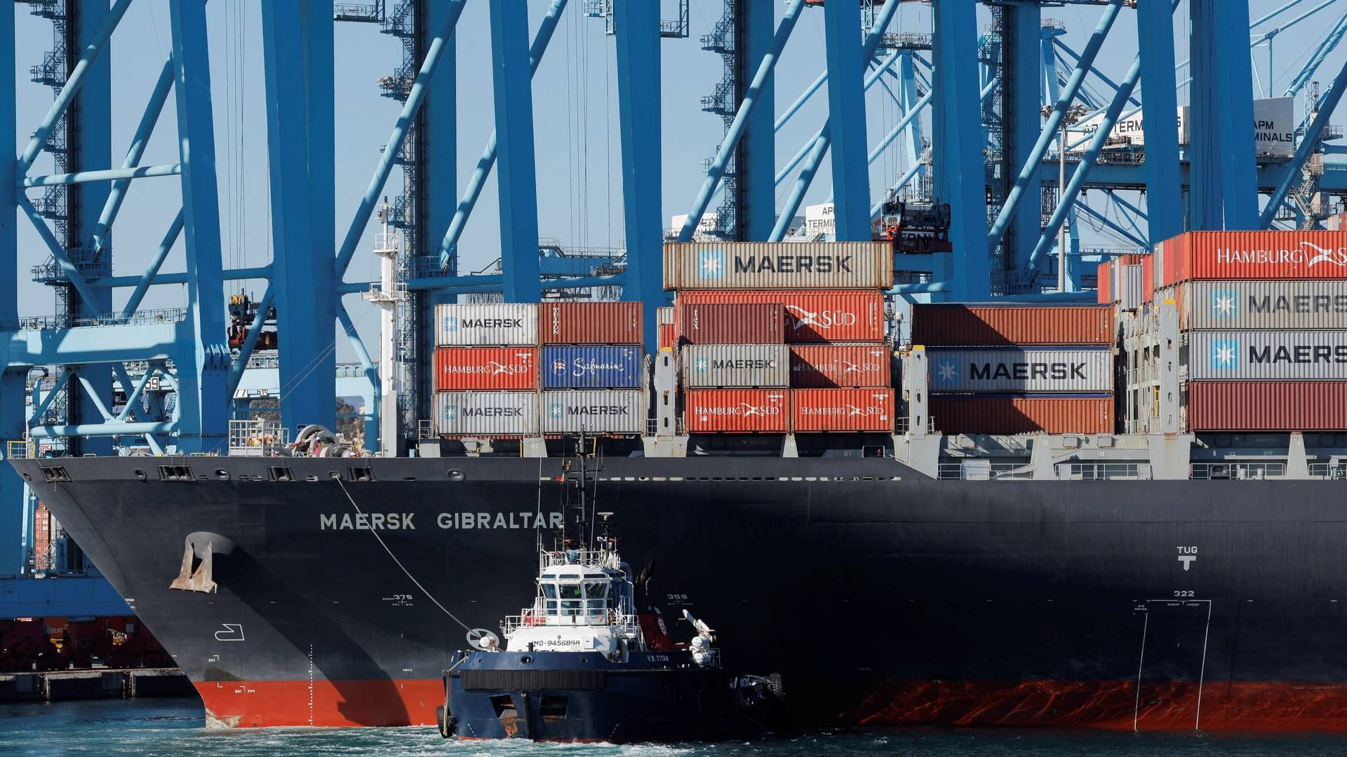 Containerskibet Maersk Gibraltar, der torsdag var udsat for et forfejlet missilangreb fra den militante oprørsbevægelse houthierne i Yemen.
