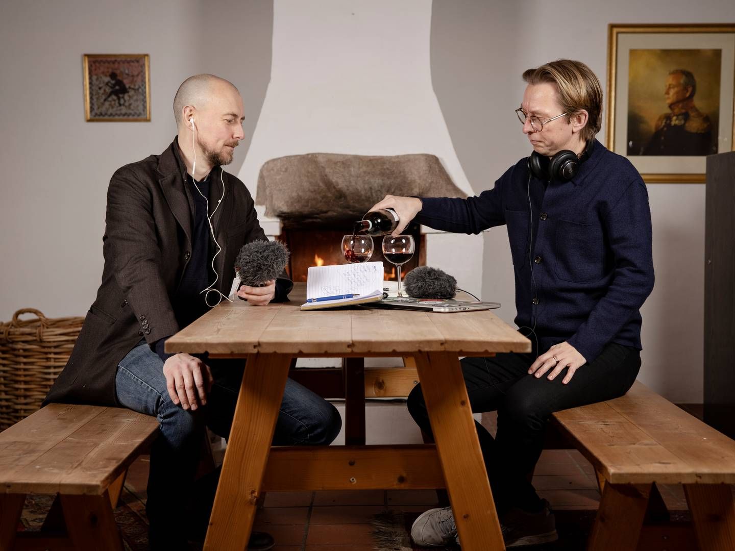 Kasper Nielsen og Brian Lykke, skaberne og spillerne af hovedkaraktererne Klavs Bundgaard og Allan Sindberg i "Undskyld vi roder." | Foto: Valdemar Ren