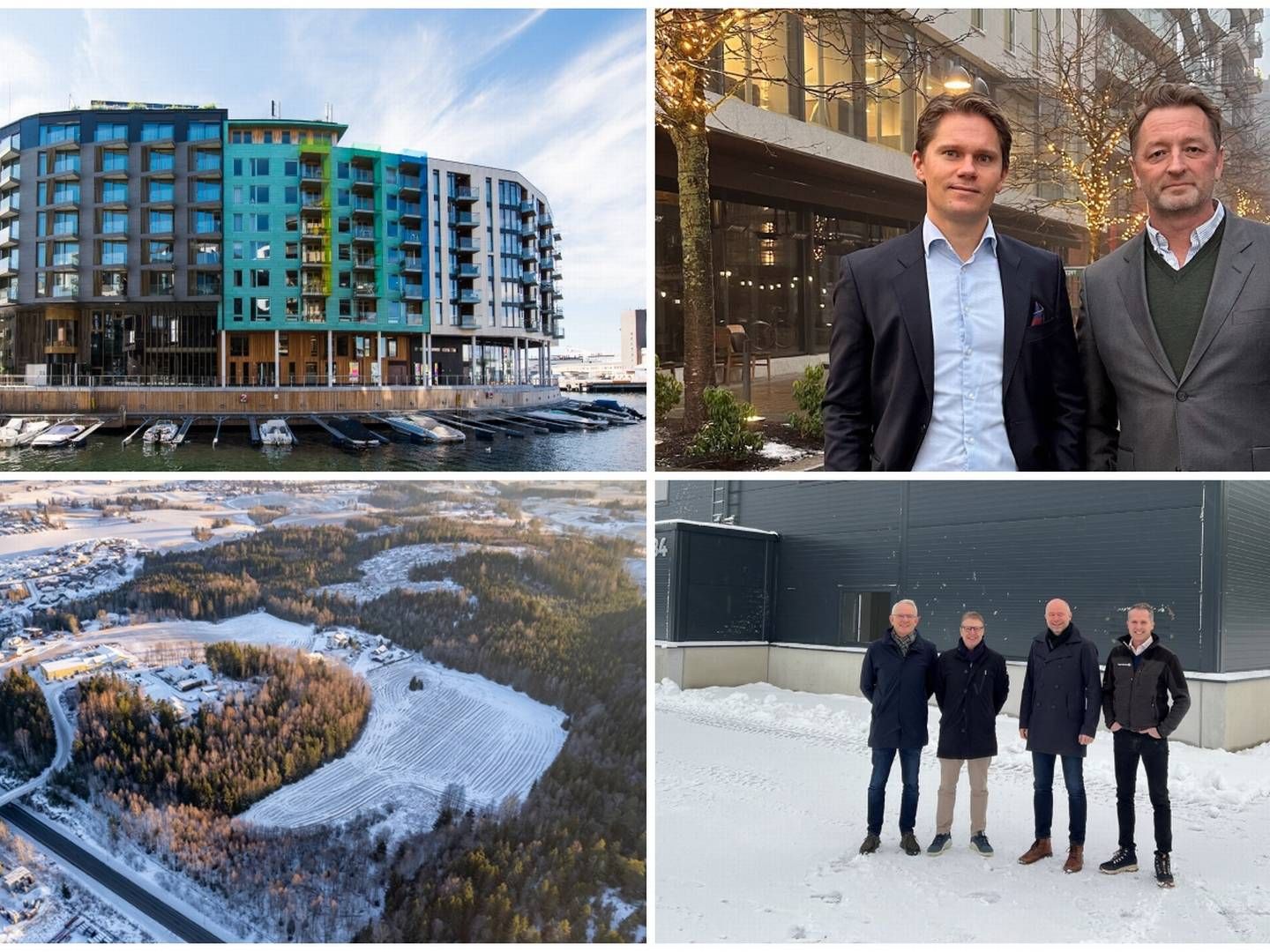 SOLGT: The Thiief-nabo, Kirkegata 17, en tomt i Spydeberg og deler av Lagerseksjoner | Foto: Finn Ståle Felberg, Union og J.B. Ugland. Collage EiendomsWatch