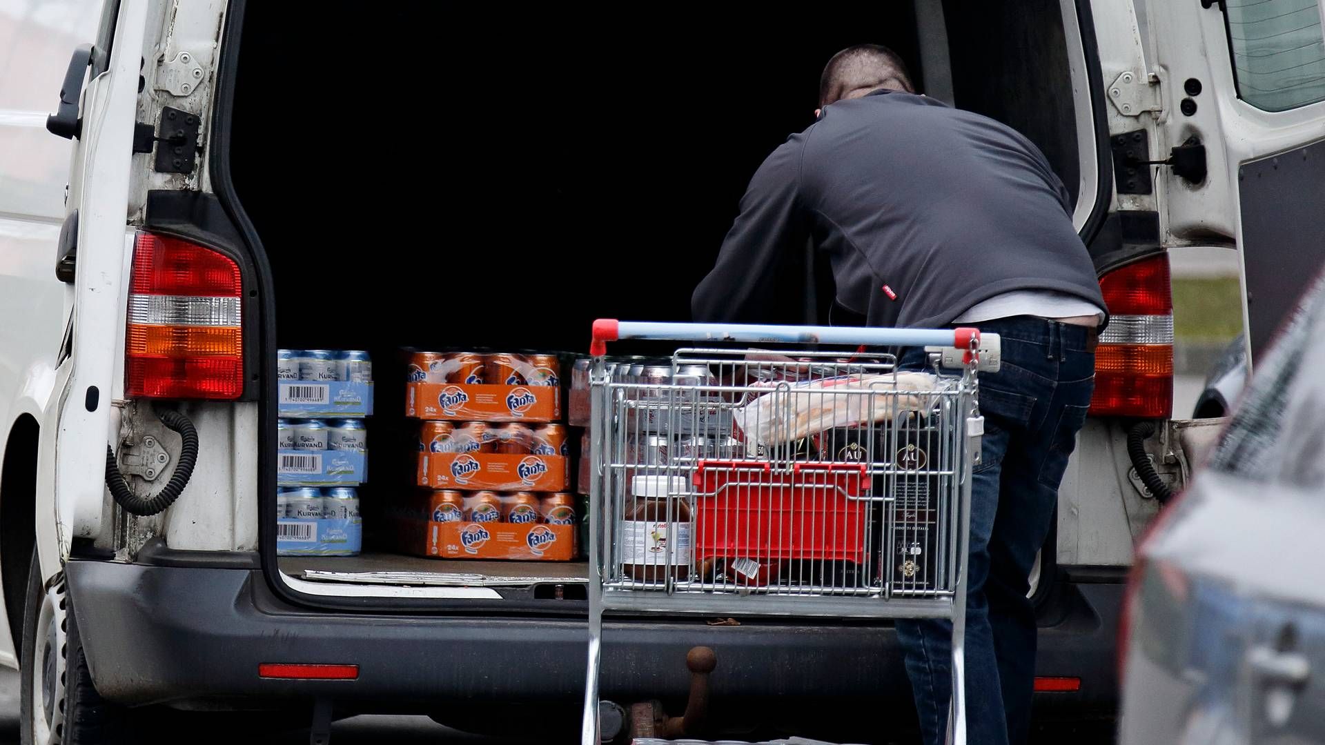 Øl og sodavand er fortsat de store varegrupper, som bliver solgt i den dansk-tyske grænsehandel. | Foto: Jens Dresling/Ritzau Scanpix.