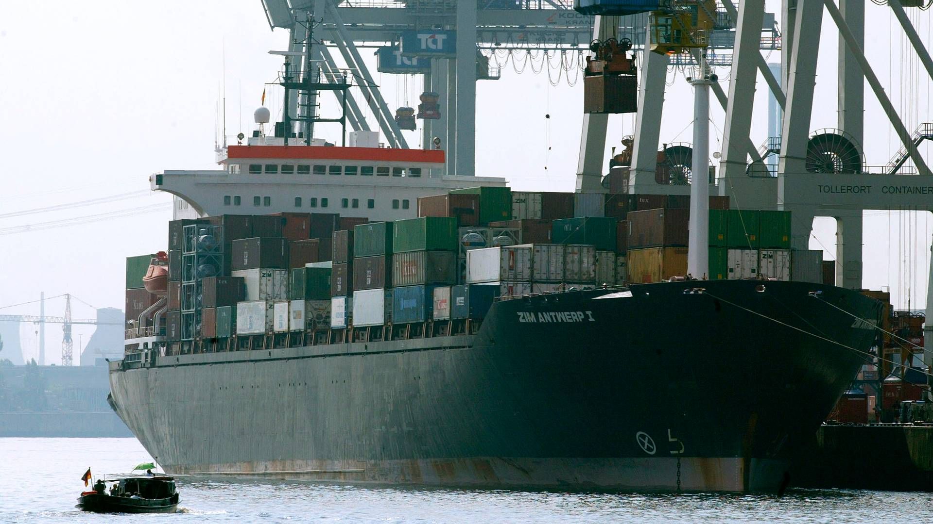 Containerlinjen Zim er baseret i Israel og har nu fået forbud mod at anløbe malaysiske havne. | Foto: Christian Charisius/Reuters/Ritzau Scanpix