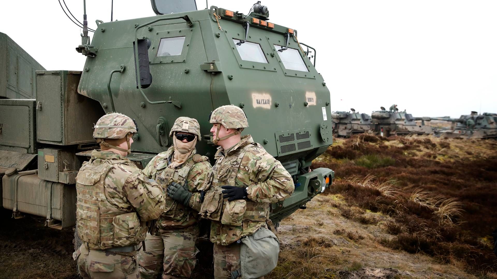 Amerikanske soldater på øvelse i Danmark i Oksbøl i marts. | Foto: Jens Dresling/Ritzau Scanpix