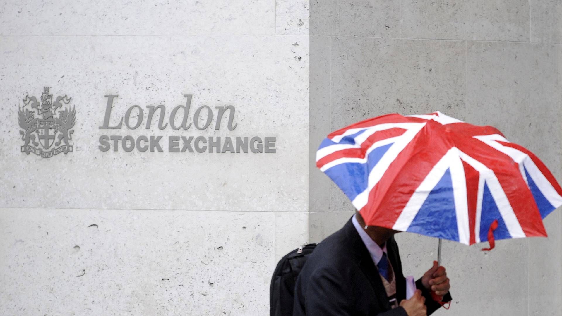 Statistikken bygger på en opgørelse fra London Stock Exchange, der også konstaterer, at værdien af opkøb og fusioner nu er faldet med mere end 10 pct. to år i træk. | Foto: Toby Melville/Reuters/Ritzau Scanpix