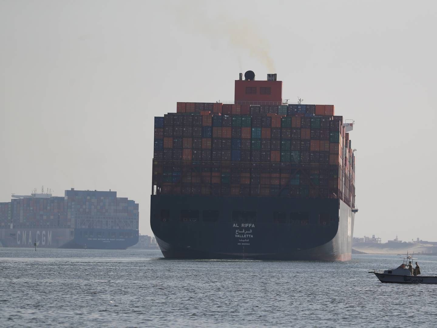 Arkivbillede af containerskibe ved Suez-kanalen | Foto: Mohamed Abd El Ghany/Reuters/Ritzau Scanpix