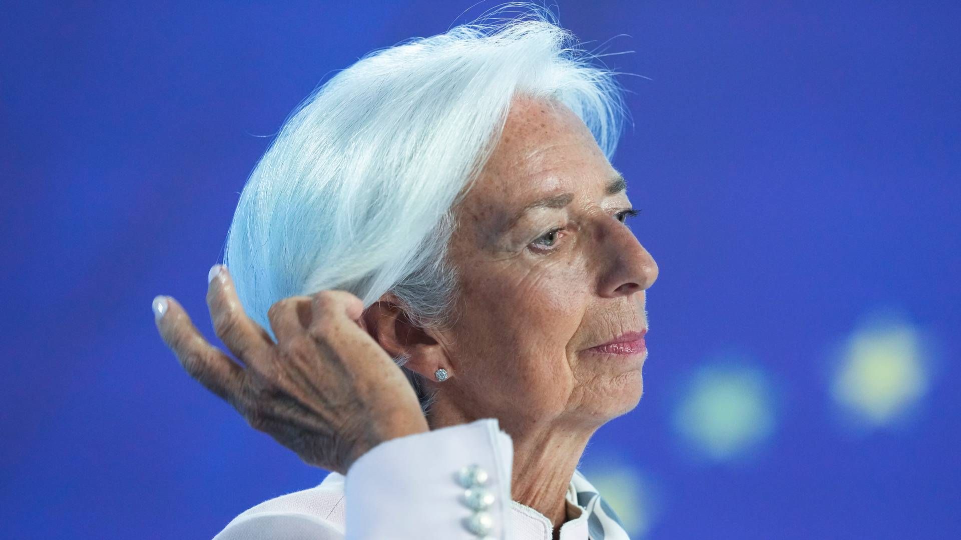 VENTET ØKNING: Sentralbanksjef Christine Lagarde i Den europeiske sentralbanken (ECB) uttalte etter forrige rentemøte at inflasjonen trolig ville ta seg opp på kort sikt. | Foto: NTB, AP Photo/Michael Probst