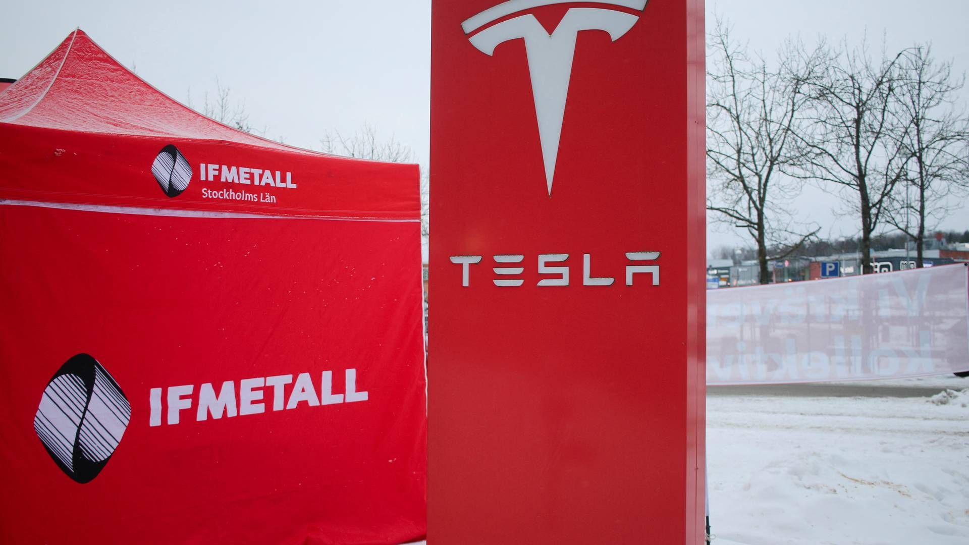 Det var den store svenske fagforening IF Metall, der indledte konflikten med Tesla i slutningen af oktober | Foto: Staff/Reuters/Ritzau Scanpix