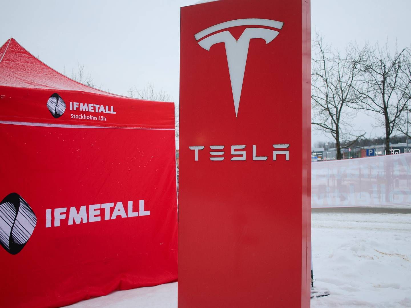 Det var den store svenske fagforening IF Metall, der indledte konflikten med Tesla i slutningen af oktober | Foto: Staff/Reuters/Ritzau Scanpix