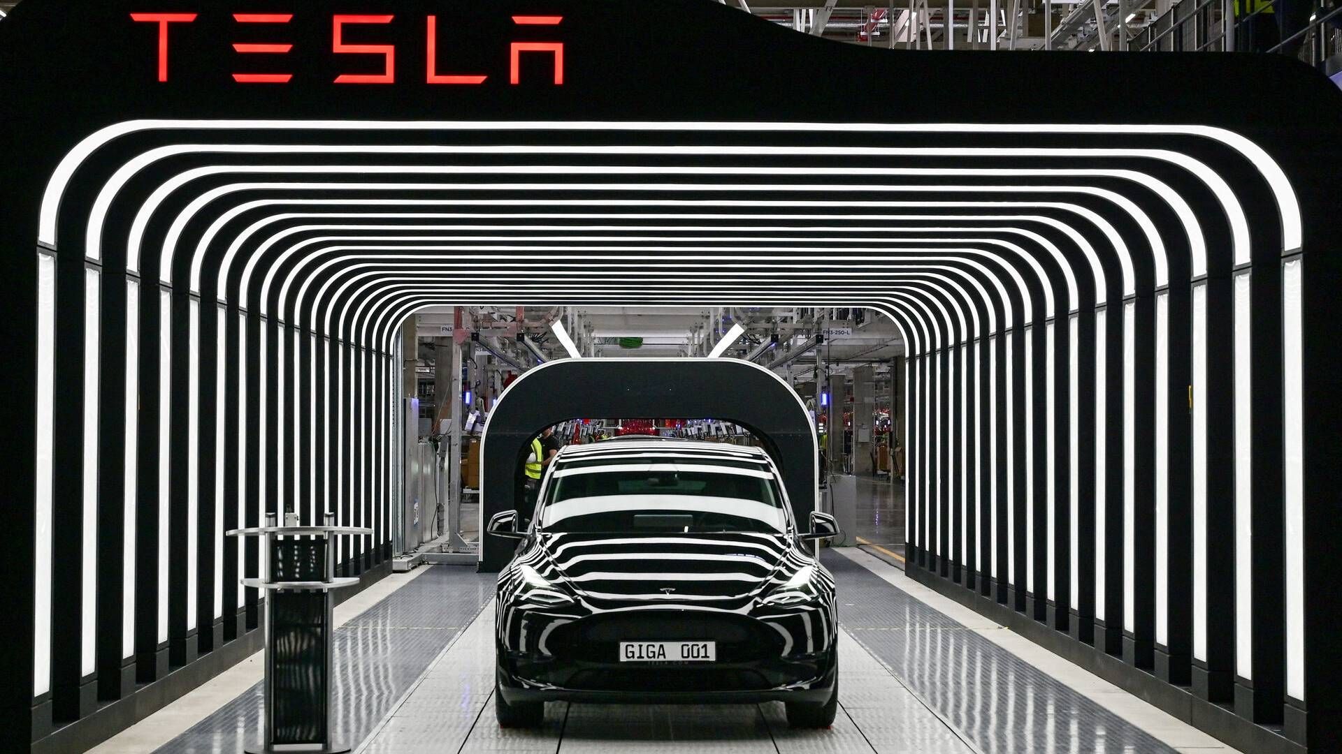 Tesla afviser at indgå overenskomst på fabrikken i Grünheide i Berlin. Foto: Pool/Reuters/Ritzau Scanpix