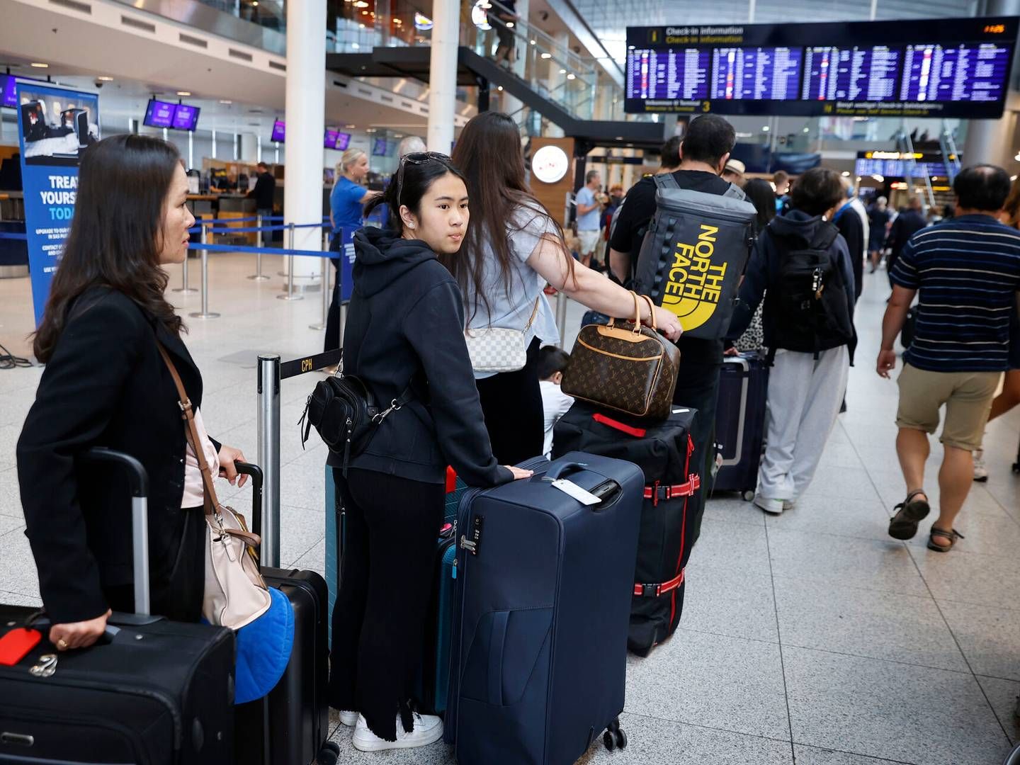 Antallet af passagerer gennem lufthavnens terminaler er steget med godt 20 pct. sammenlignet med året før. | Foto: Jens Dresling/Ritzau Scanpix