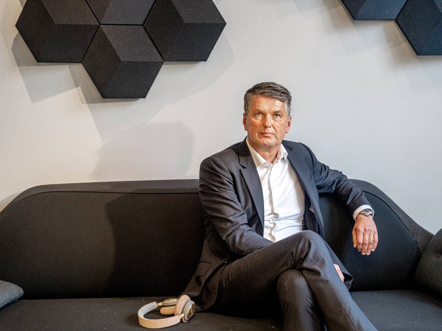 "Vi har nogle fantastiske produkter. Jeg tror aldrig, Bang & Olufsen har haft så gode produkter, som vi har nu,” siger Kristian Teär, adm. direktør i B&O, til Børsen. | Foto: Stine Bidstrup/ERH