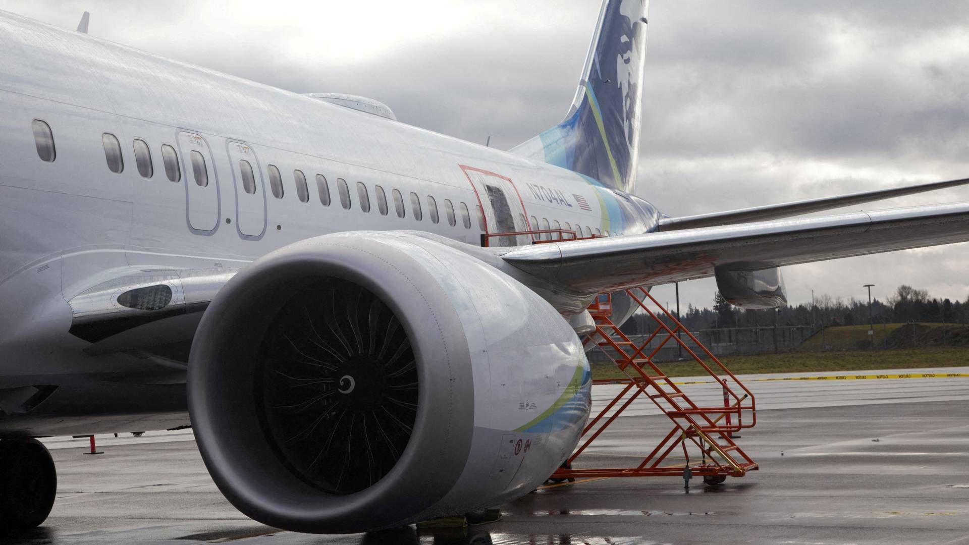Det var dette Boeing 737 som mistede et sidepanel i 5000 meters højde i sidste uge. Det fik kabinetrykket til at falde, men ingen kom til skade. | Foto: Ntsb/Reuters/Ritzau Scanpix