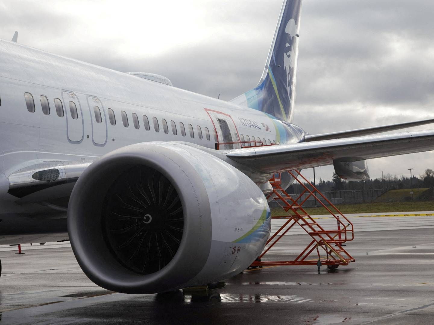Det var dette Boeing 737 som mistede et sidepanel i 5000 meters højde i sidste uge. Det fik kabinetrykket til at falde, men ingen kom til skade. | Foto: Ntsb/Reuters/Ritzau Scanpix