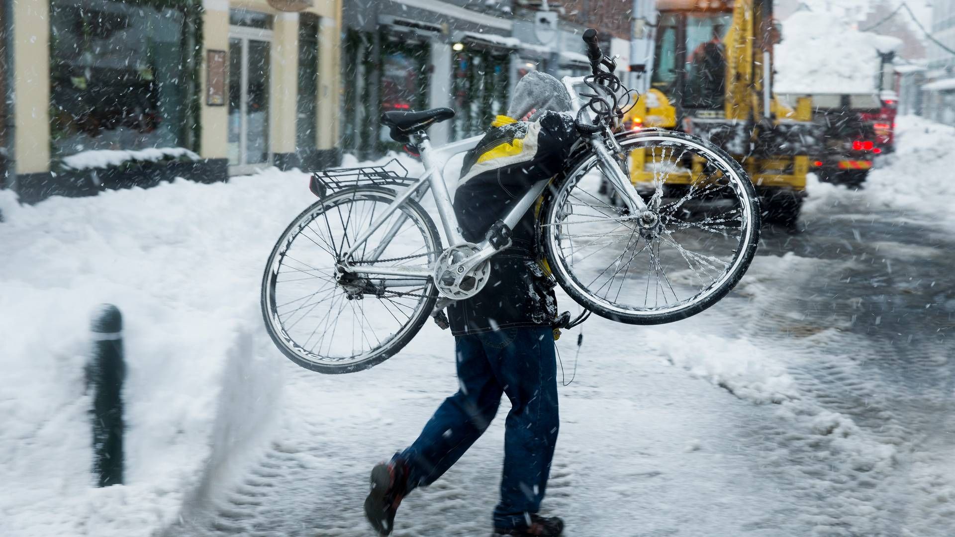 FORBRUKSREKORD: Danmark har også opplevd snø og kulde på starten av 2024, og det har gitt rekordhøyt strømforbruk. | Foto: Jens Astrup / NTB