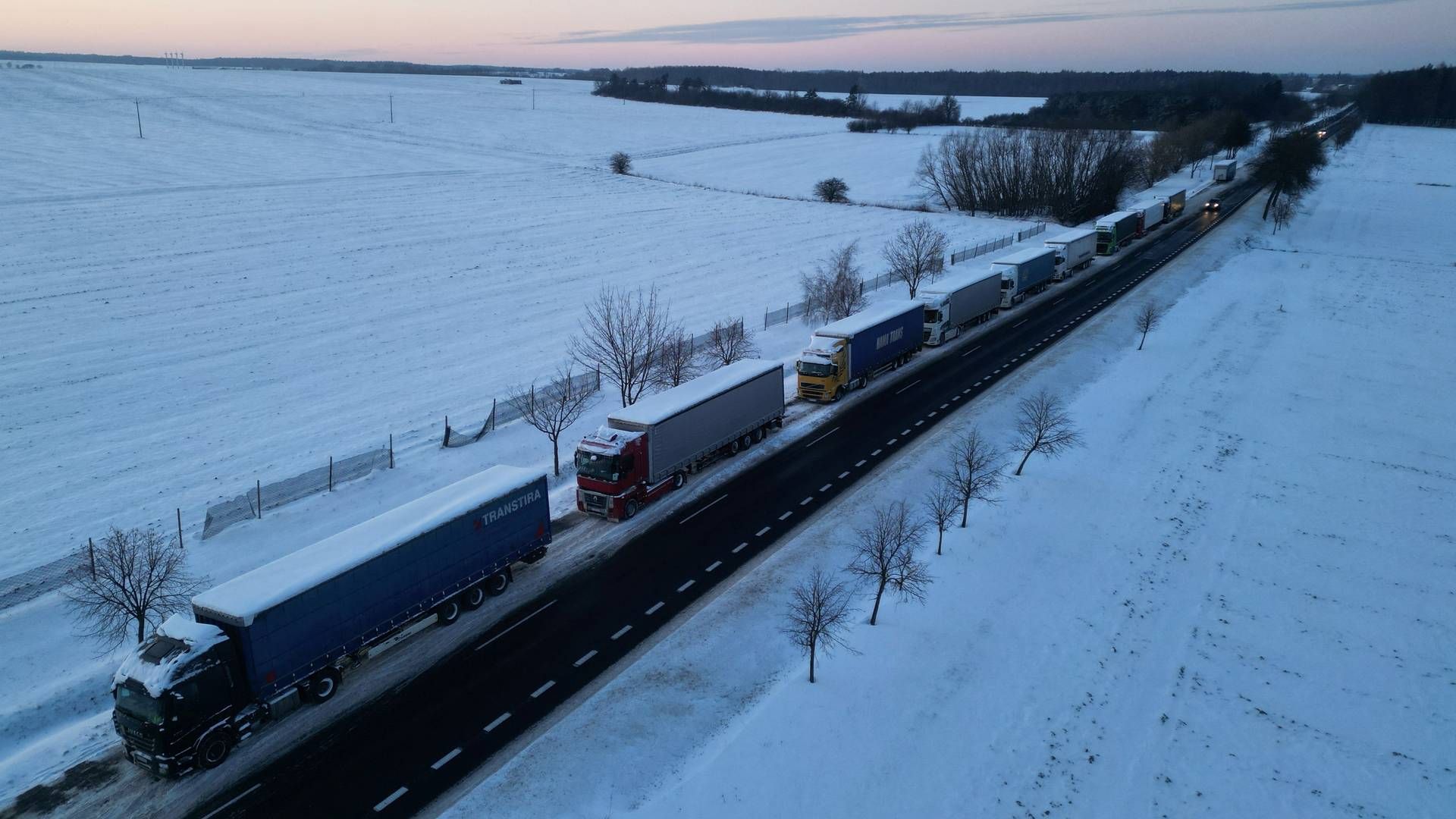 Lastbilblokader har skabt udfordringer flere steder ved den polsk-ukrainske grænse. | Foto: Kacper Pempel/Reuters/Ritzau Scanpix