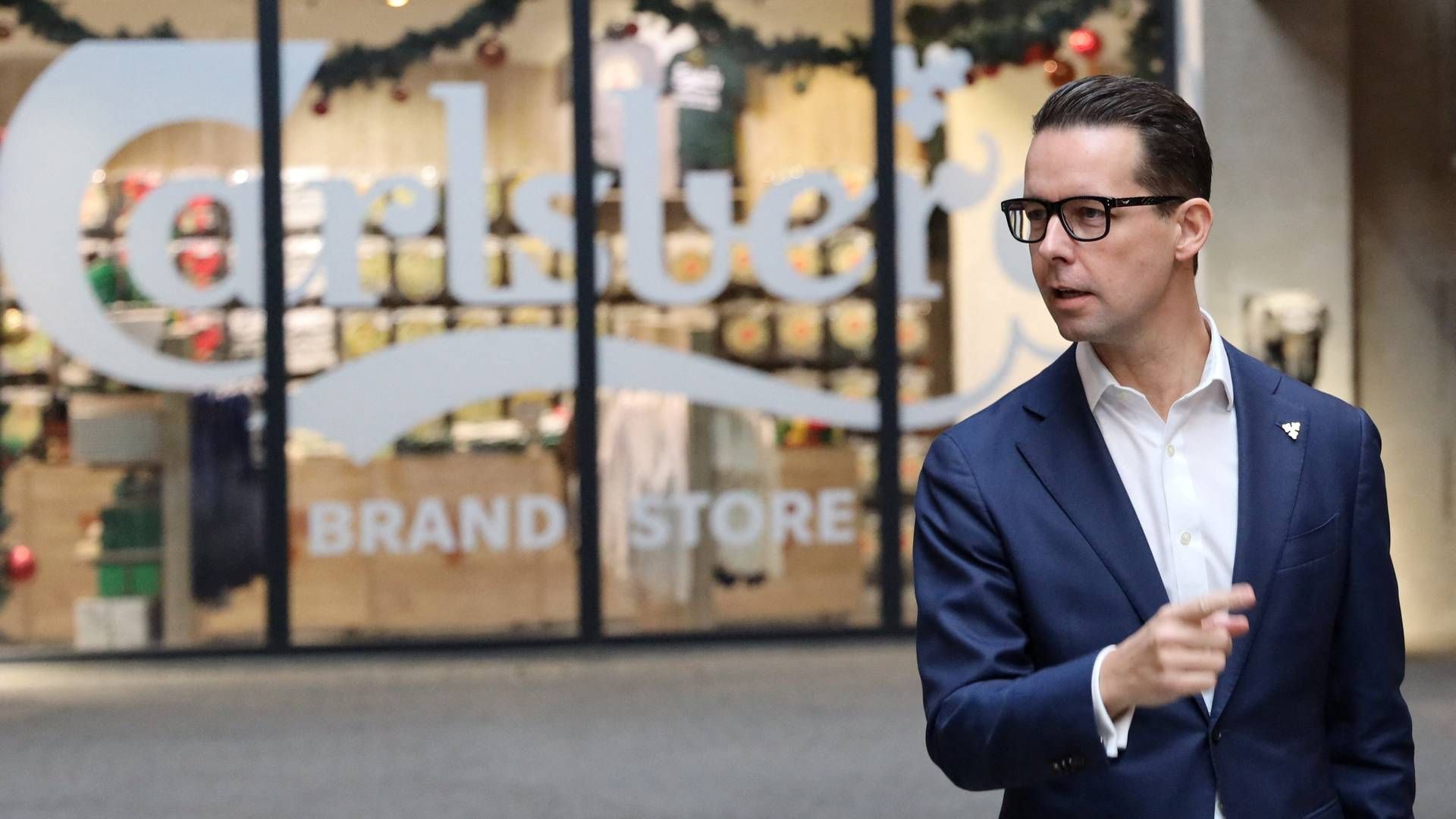 Carlsberg-topchef Jacob Aarup-Andersen deltager på linje med masser af erhvervsledere, politikere og økonomer i det årlige World Economic Forum i Davos i Schweiz, der finder sted i disse dage. | Foto: Staff/Reuters/Ritzau Scanpix