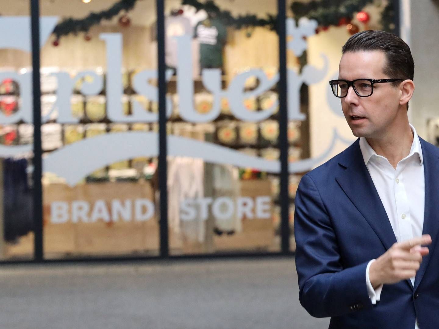 Carlsberg-topchef Jacob Aarup-Andersen deltager på linje med masser af erhvervsledere, politikere og økonomer i det årlige World Economic Forum i Davos i Schweiz, der finder sted i disse dage. | Foto: Staff/Reuters/Ritzau Scanpix