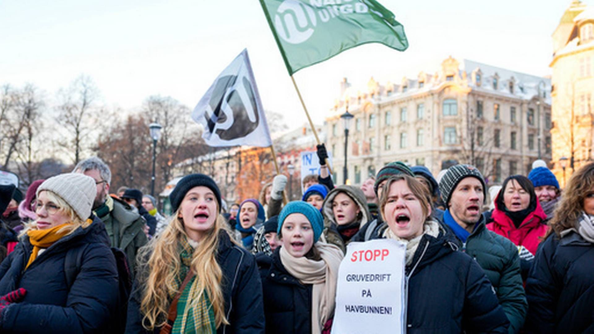 URO: Medlemmer av Natur og ungdom og andre miljøaktivister deltok i forrige uke på en markering i Oslo mot gruvedrift på havbunnen. | Foto: Javad Parsa / NTB
