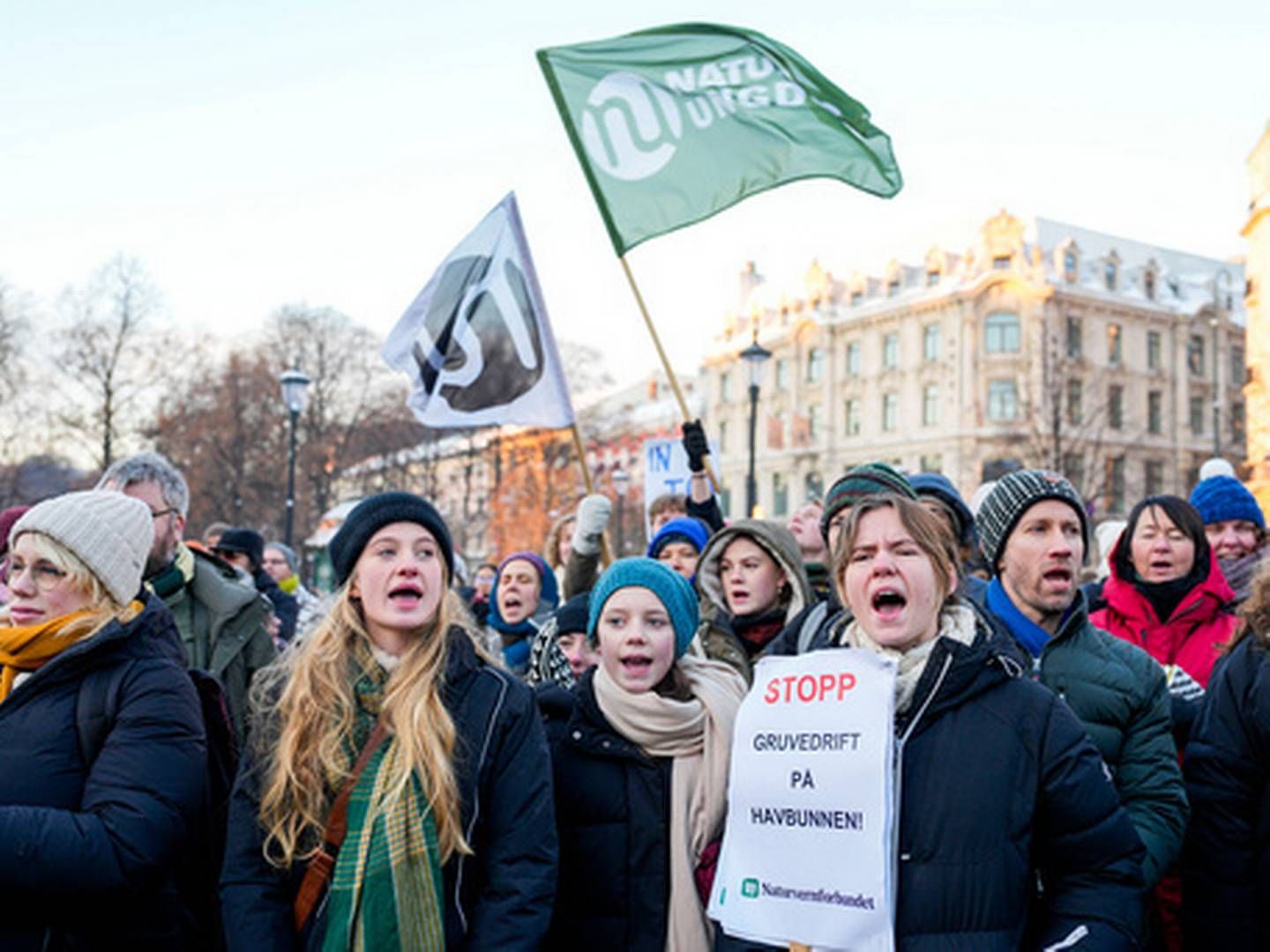 URO: Medlemmer av Natur og ungdom og andre miljøaktivister deltok i forrige uke på en markering i Oslo mot gruvedrift på havbunnen. | Foto: Javad Parsa / NTB