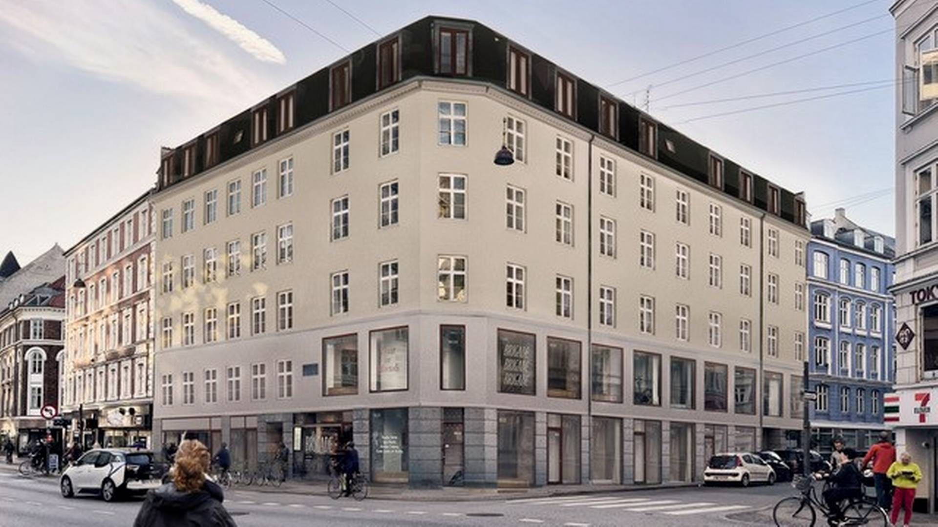 Det er denne ejendom på Vesterbrogade 75 i København, som Dreyers Fond har købt og nu vil omdanne til kollegie. | Foto: Illustration / Vandkunsten