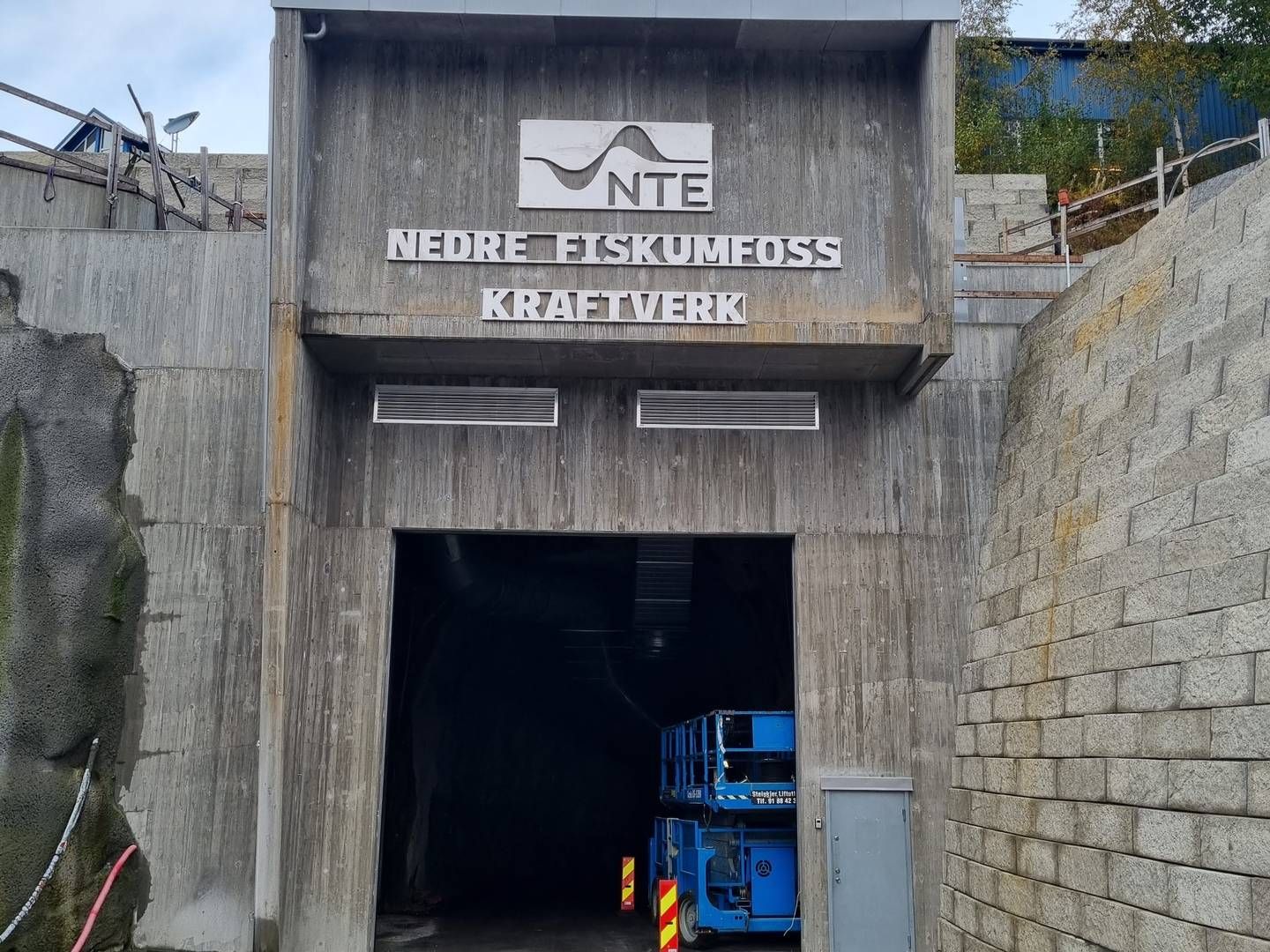 SNART KLAR: Nye Nedre Fiskumfoss kraftverk er satt i prøvedrift. | Foto: NTE