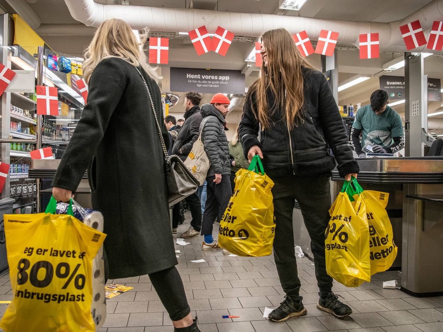 Ikke alle kunder er lige gode til at betale for varerne, før de fylder dem i poser og forlader supermarkedet. Og det er i stigende grad et problem, som dagligvarebutikkerne må forholde sig til. | Foto: Henning Hjorth