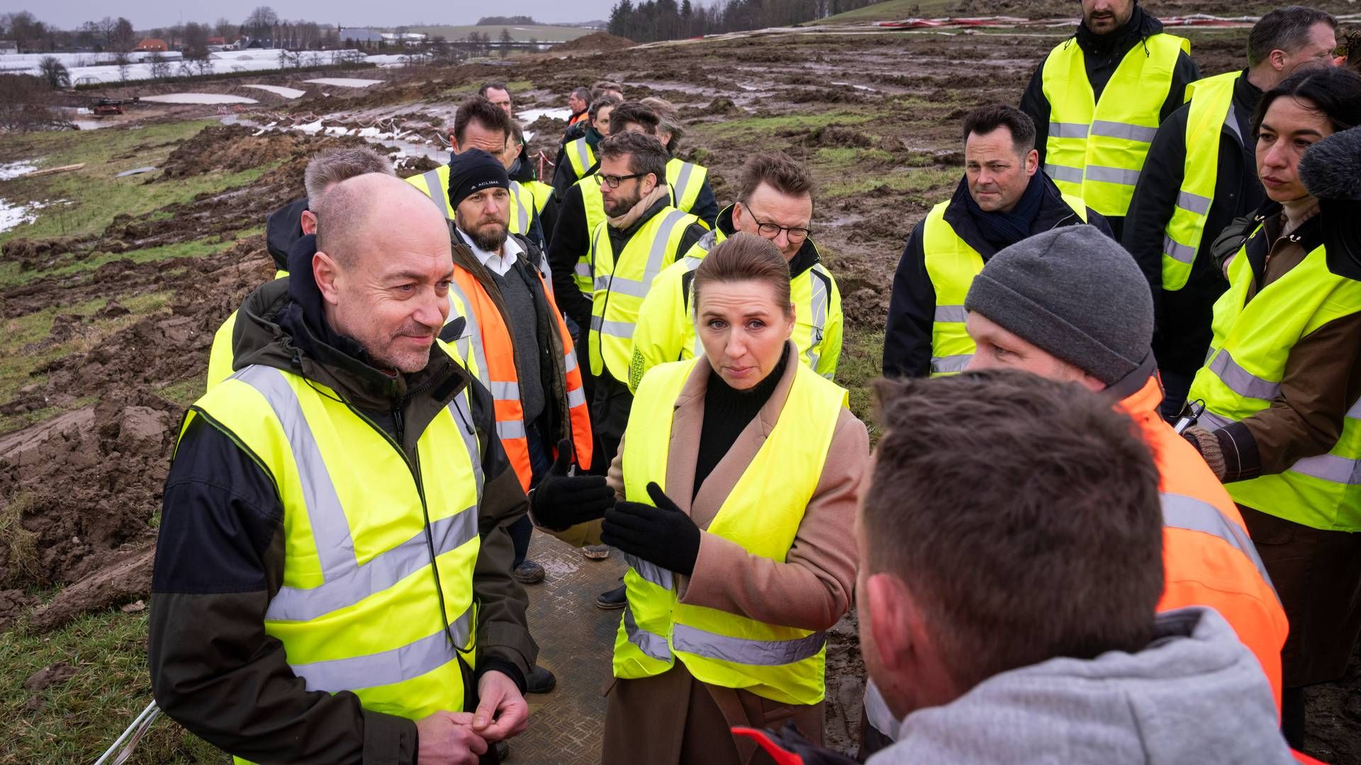 "This is an extraordinary event. It has never happened before in Denmark," said prime minister Mette Frederiksen as she surveyed the area with a huge landslide threatening the aquatic environment and a Danish provincial town.