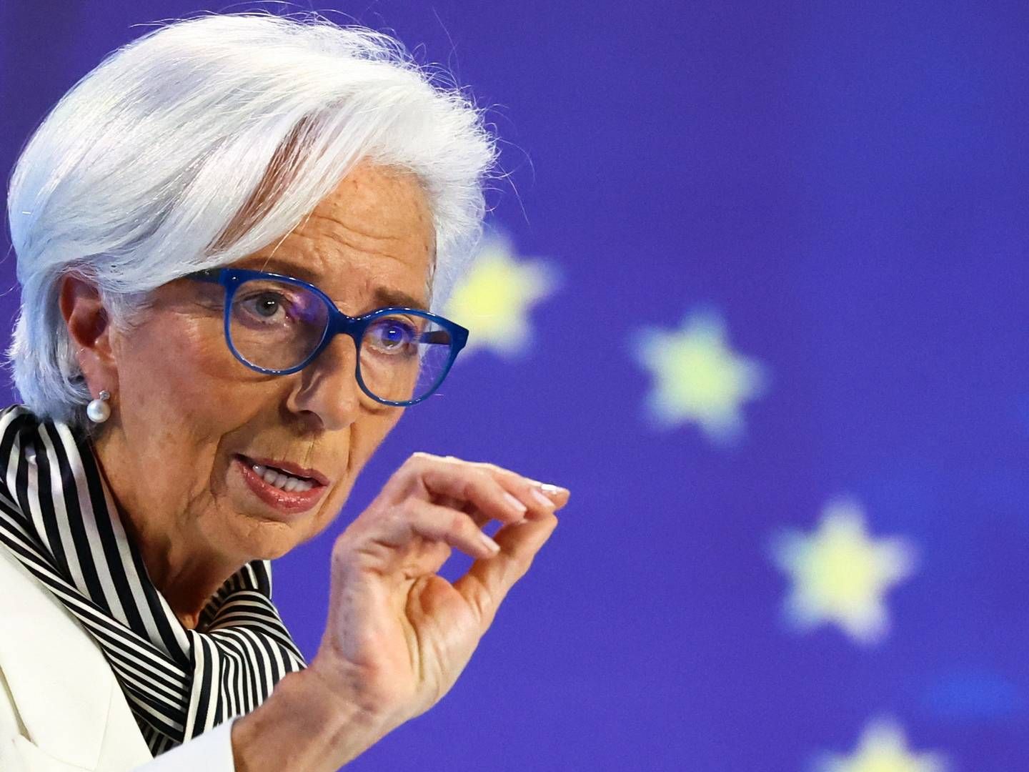 BLIR KUTT: ESB-sjef, Christine Lagarde, sier neste eurosonen skal endre renten blir det et kutt. | Foto: Kai Pfaffenbach