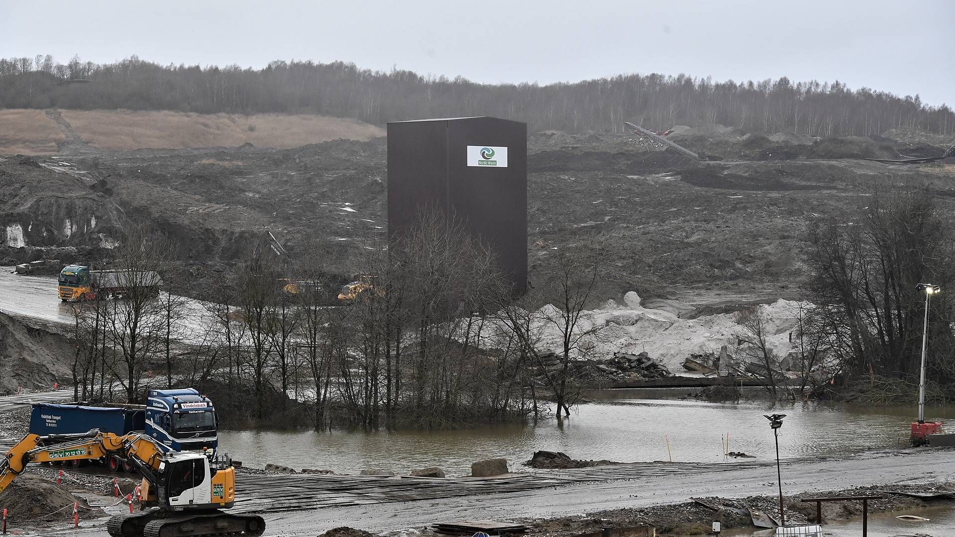 Nordic Waste erklærede sig for nylig konkurs som følge af jordskreddet på selskabets grund i Randers Kommune. | Foto: Ernst van Norde