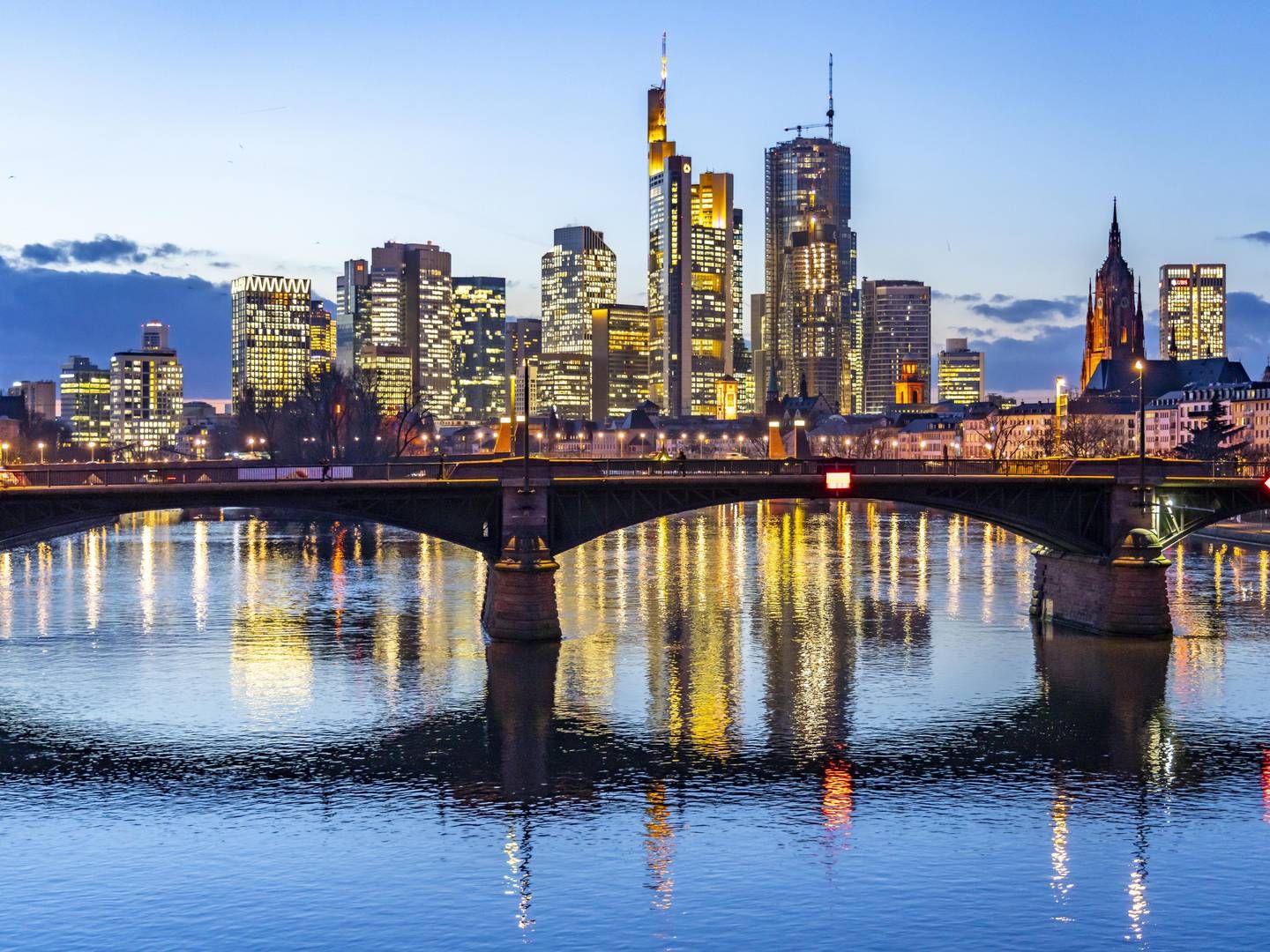 Die Skyline von Frankfurt. | Foto: picture alliance / Jochen Tack | Jochen Tack