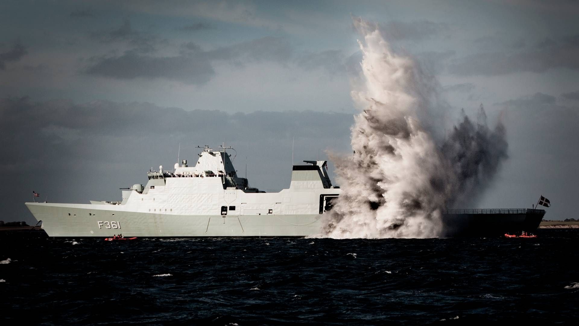 Choktest af den dengang nybyggede fregat Iver Huitfeldt i 2011. | Foto: Magnus Holm/Politiken/Ritzau Scanpix