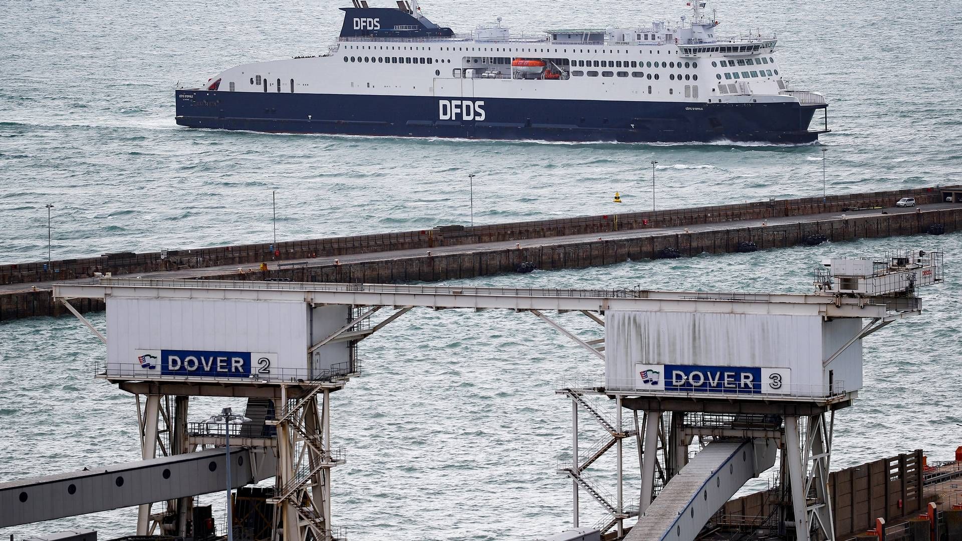 DFDS kan blive ny udbyder af færgedriften mellem Kanaløerne. | Foto: Peter Nicholls/Reuters/Ritzau Scanpix