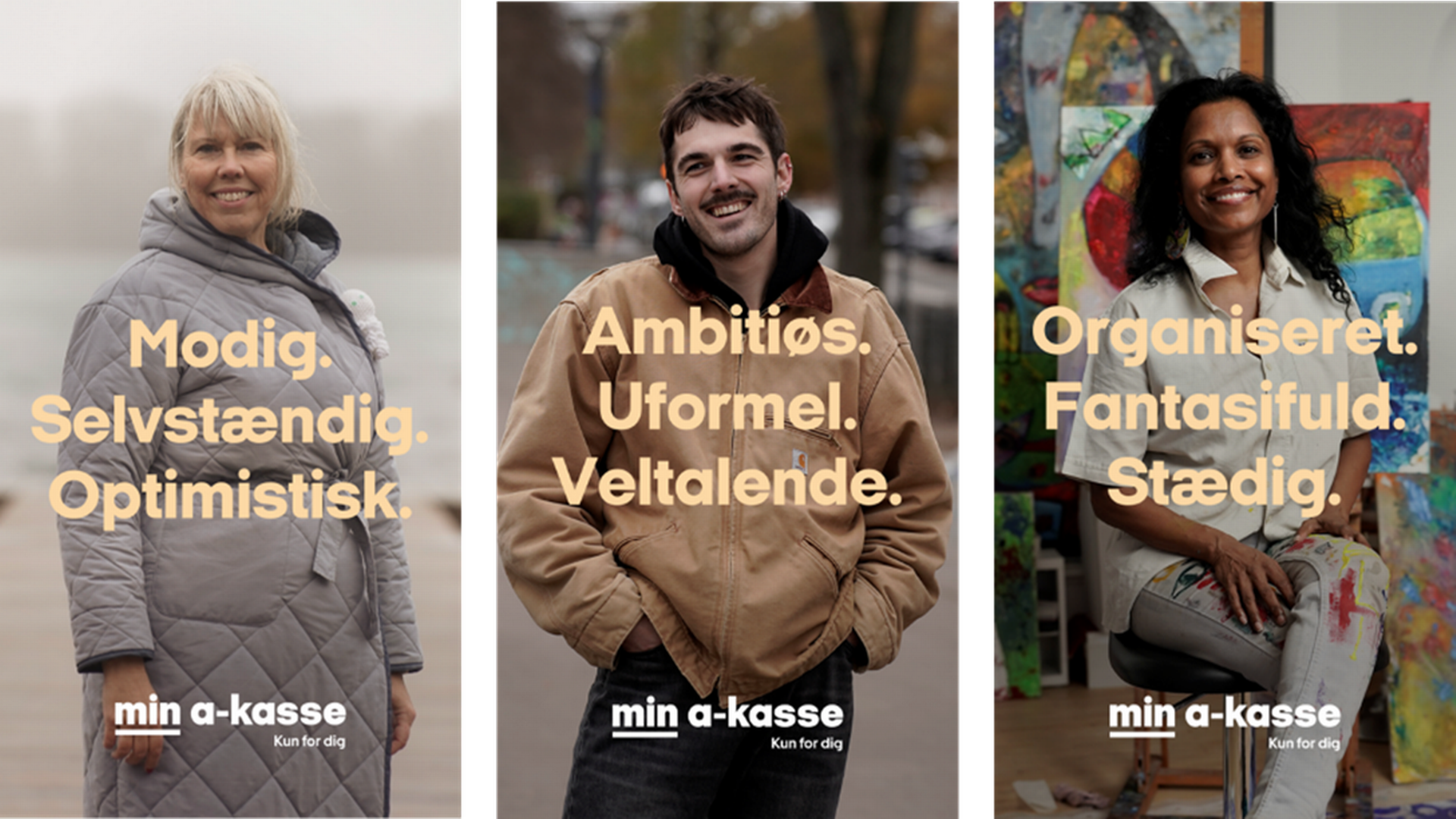 Min A-kasses nye kampagne indeholder otte SoMe-film, der portrætterer otte forskellige mennesker og deres fritidsinteresser. | Foto: PR