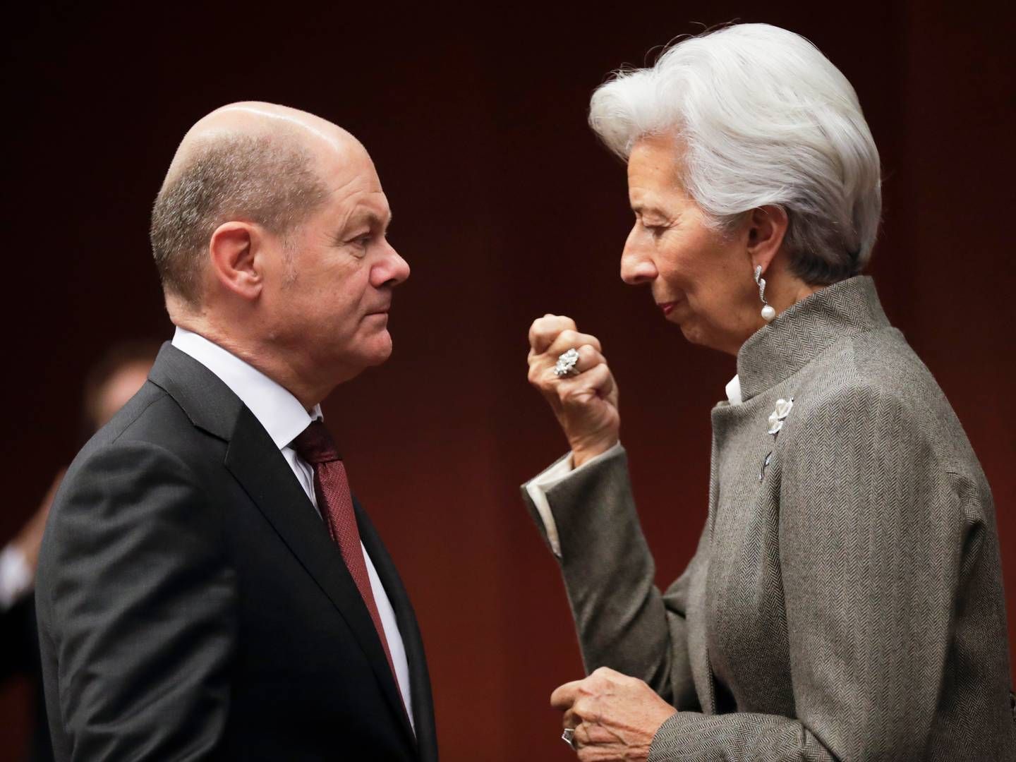 Sind sich einig, was die Einführung der Kapitalmarktunion angeht: Olaf Scholz und Christine Lagarde. | Foto: picture alliance/EPA-EFE | OLIVIER HOSLET