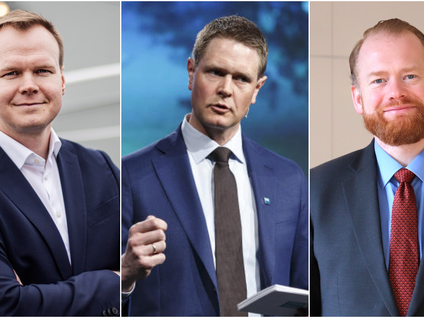 From left: André Risholm of Amon Maritime, Harald Solberg of the Norwegian Shipowners' Association and Kristoffer Alexander Rolland of the Federation of Norwegian Industries. | Photo: Amon Maritime, Norges Rederiforbund, Norsk Industri
