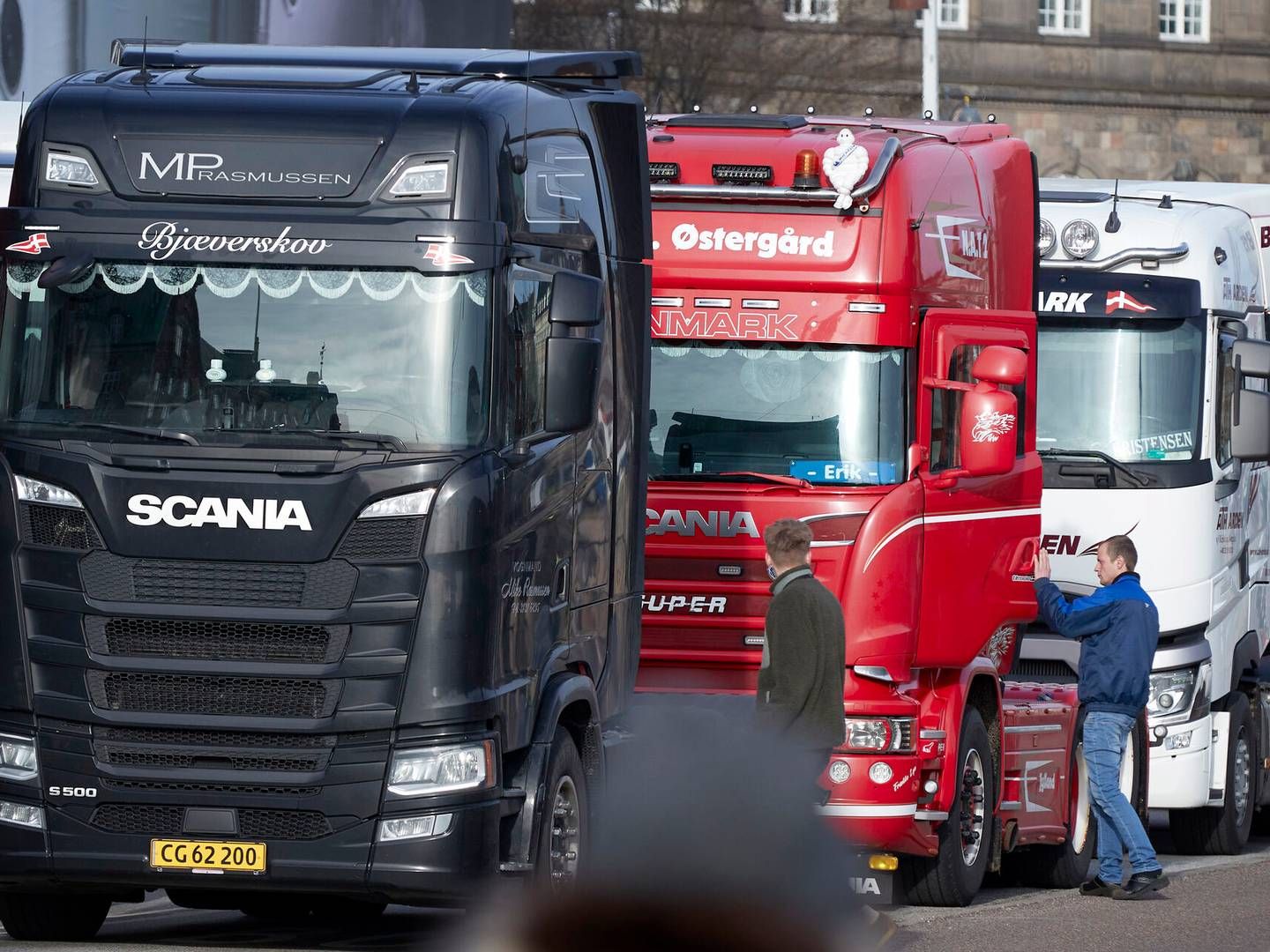 Fremover kan lastbiler tanke gas i Hirtshals. | Foto: Jens Dresling/Ritzau Scanpix