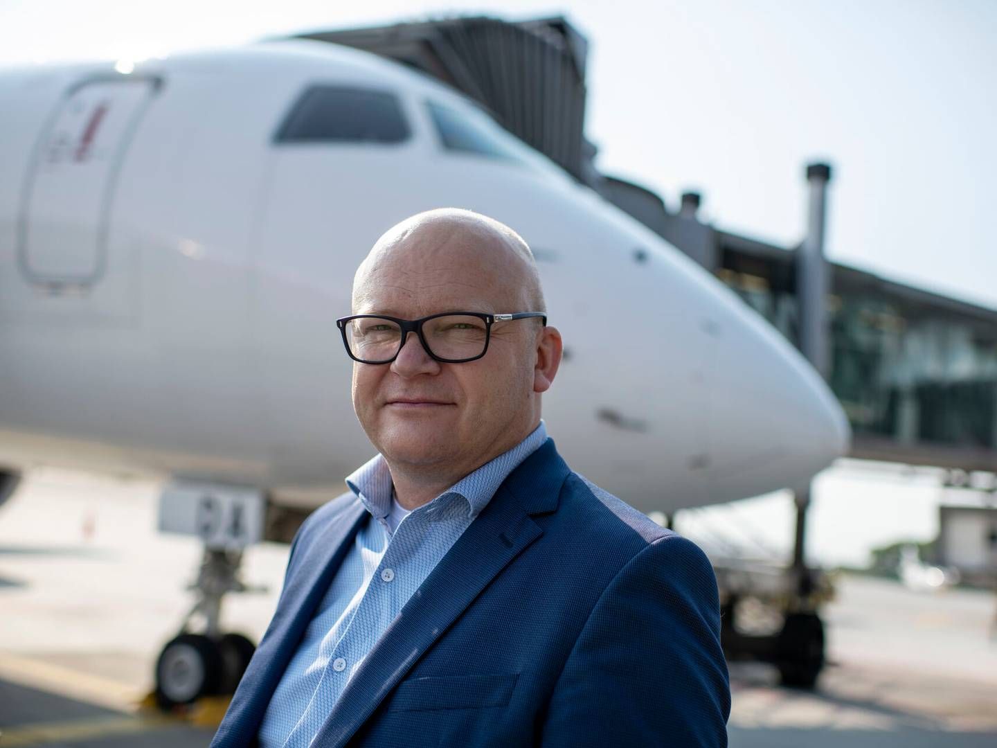 Jan Hessellund, adm. direktør i Billund Lufthavn, melder om færre pasagerer i årets første måned. | Foto: Joachim Ladefoged/Ritzau Scanpix