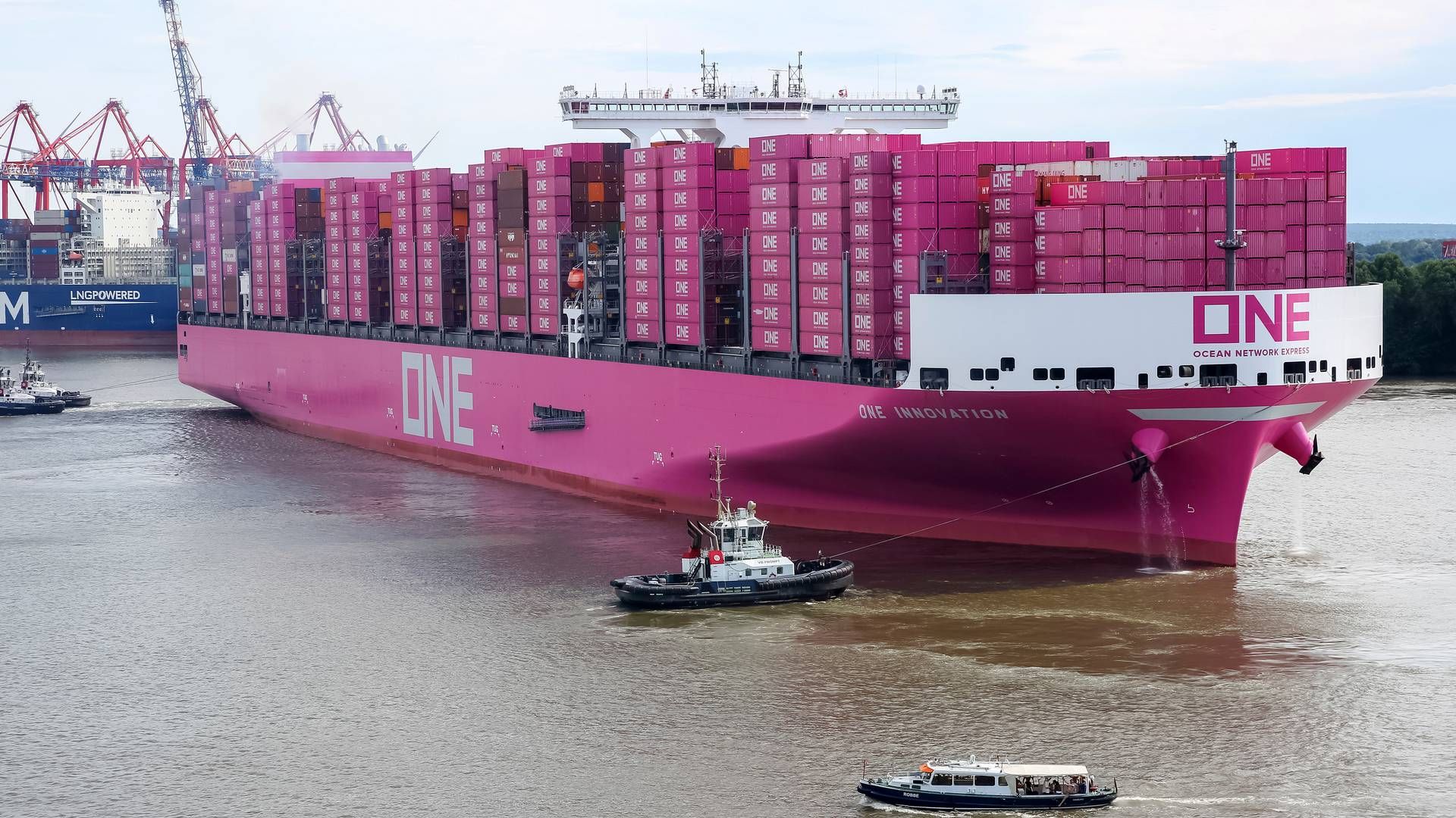 Rederiet ONE har sat en ny kølecontainer, der afkøle varer til to forskellige temperaturer, i drift. | Foto: Bodo Marks/AP/Ritzau Scanpix