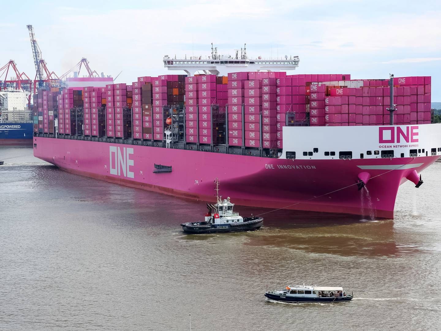 Rederiet ONE har sat en ny kølecontainer, der afkøle varer til to forskellige temperaturer, i drift. | Foto: Bodo Marks/AP/Ritzau Scanpix