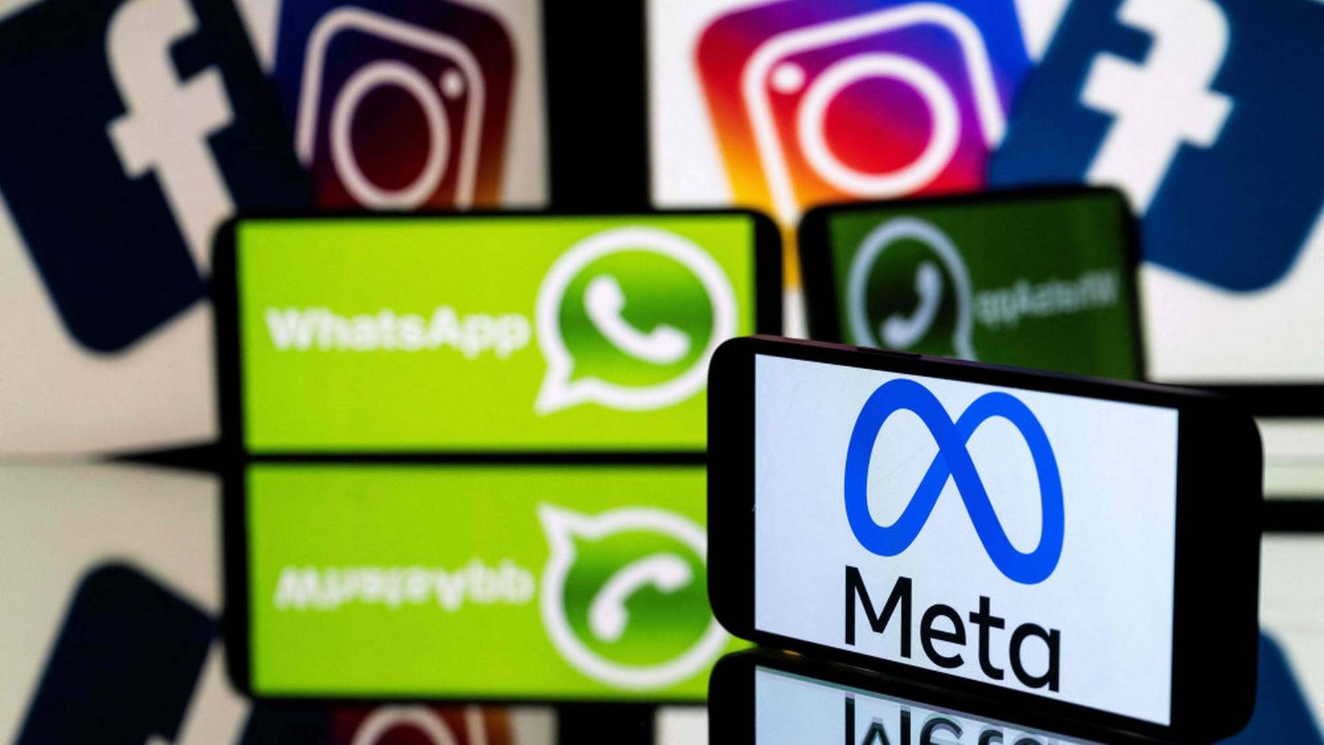 Meta ejer både Facebook, Instagram, WhatsApp og Messenger og har i dag en markedsværdi på over 1000 milliarder danske kroner. (Arkivfoto). | Foto: Lionel Bonaventure/Ritzau Scanpix