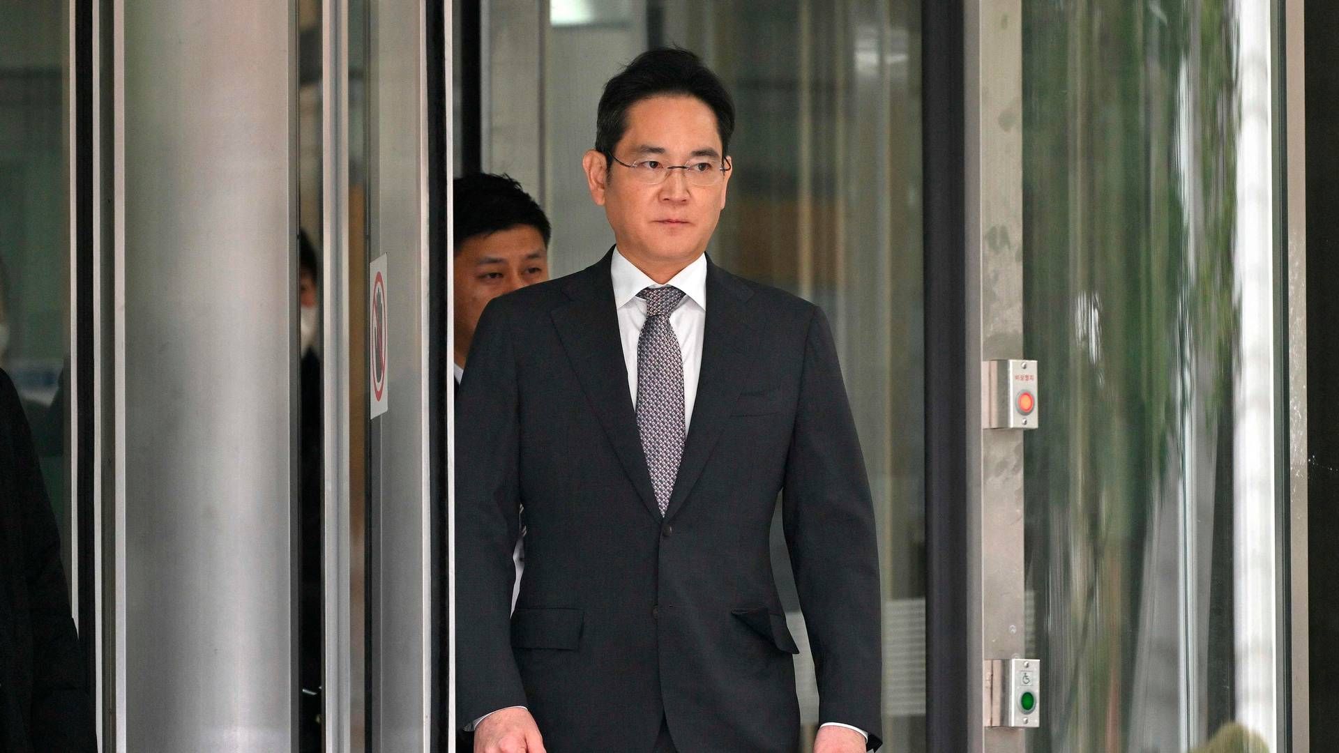 Bestyrelsesformanden for Samsung Electronics, Jay Y. Lee, blev mandag kendt ikke skyldig i en sag om uregelmæssigheder i forbindelse med sammenlægningen af to datterselskaber i 2015. | Foto: Jung Yeon-Je/AFP/Ritzau Scanpix