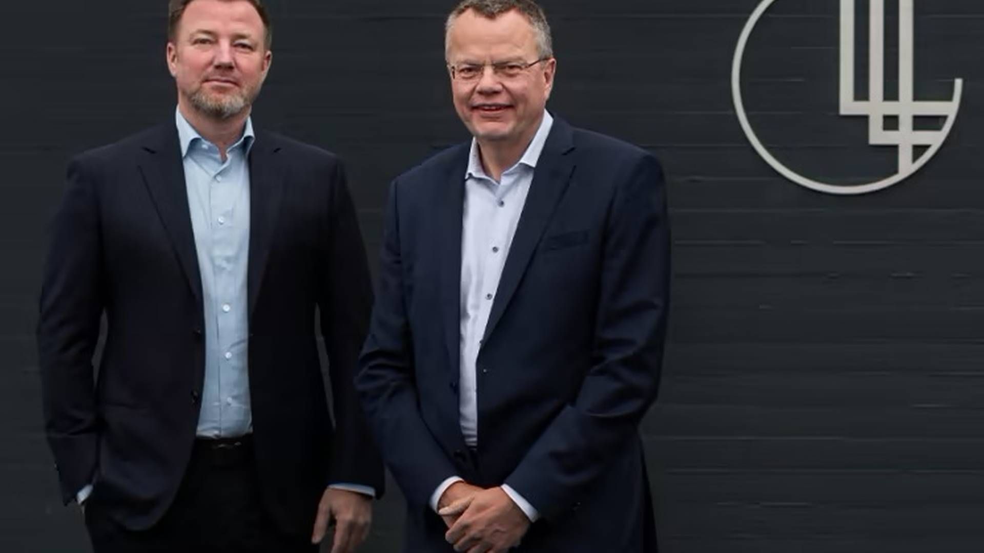 Bestyrelsesformand Jacob Brunsborg, tv., og adm. direktør Jesper Lund i Lars Larsen Group. | Foto: Pr/lars Larsen Group