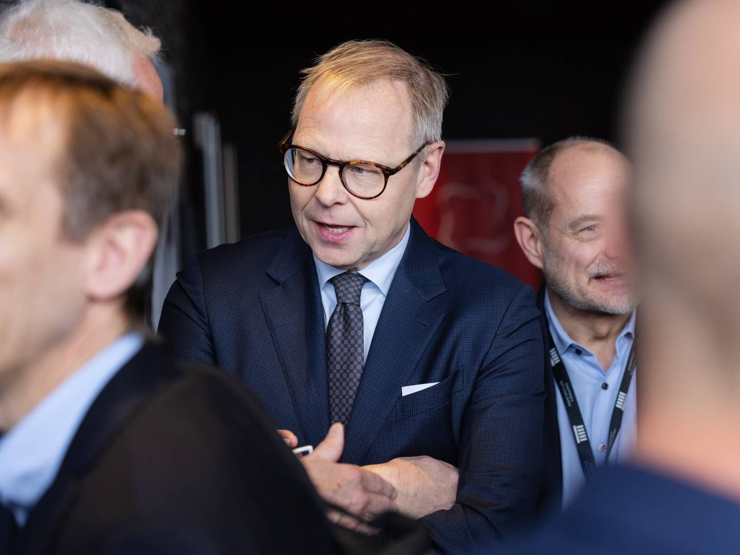 Michael Rasmussen er koncernchef i Nykredit og ses her til Finans Danmarks årsmøde. | Foto: Gregers Tycho/Ritzau Scanpix